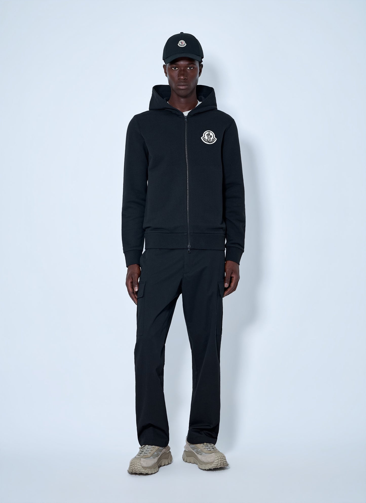 Moncler Men Zip Hoodie With Logo Patch MONCLER