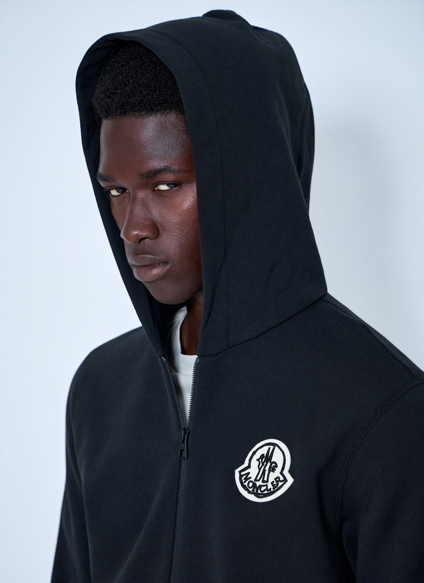 Moncler Men Zip Hoodie With Logo Patch MONCLER