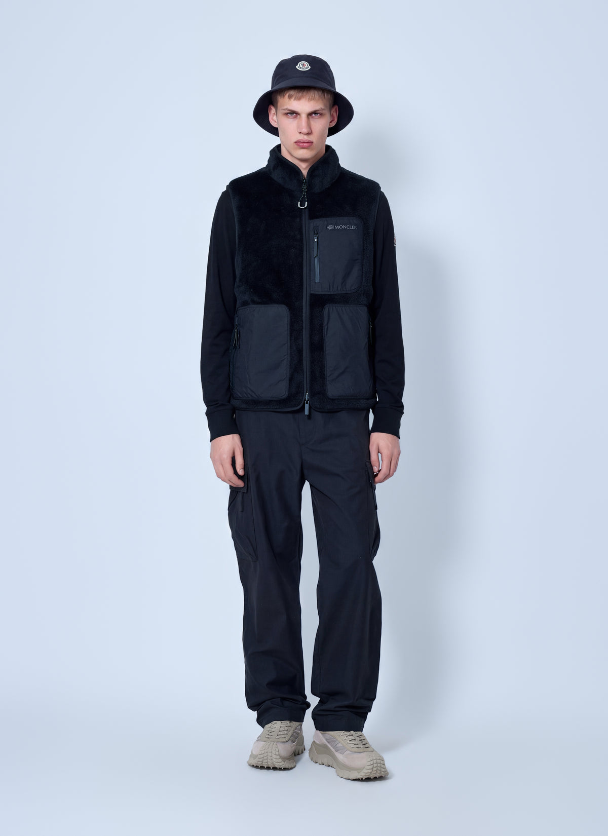 Moncler Men Teddy Fleece Reversible Down Gilet MONCLER
