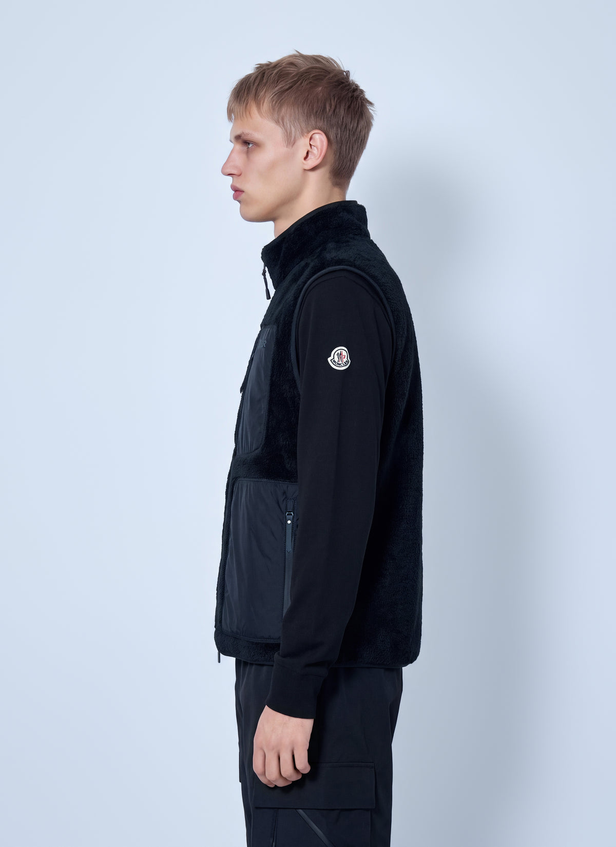 Moncler Men Teddy Fleece Reversible Down Gilet MONCLER