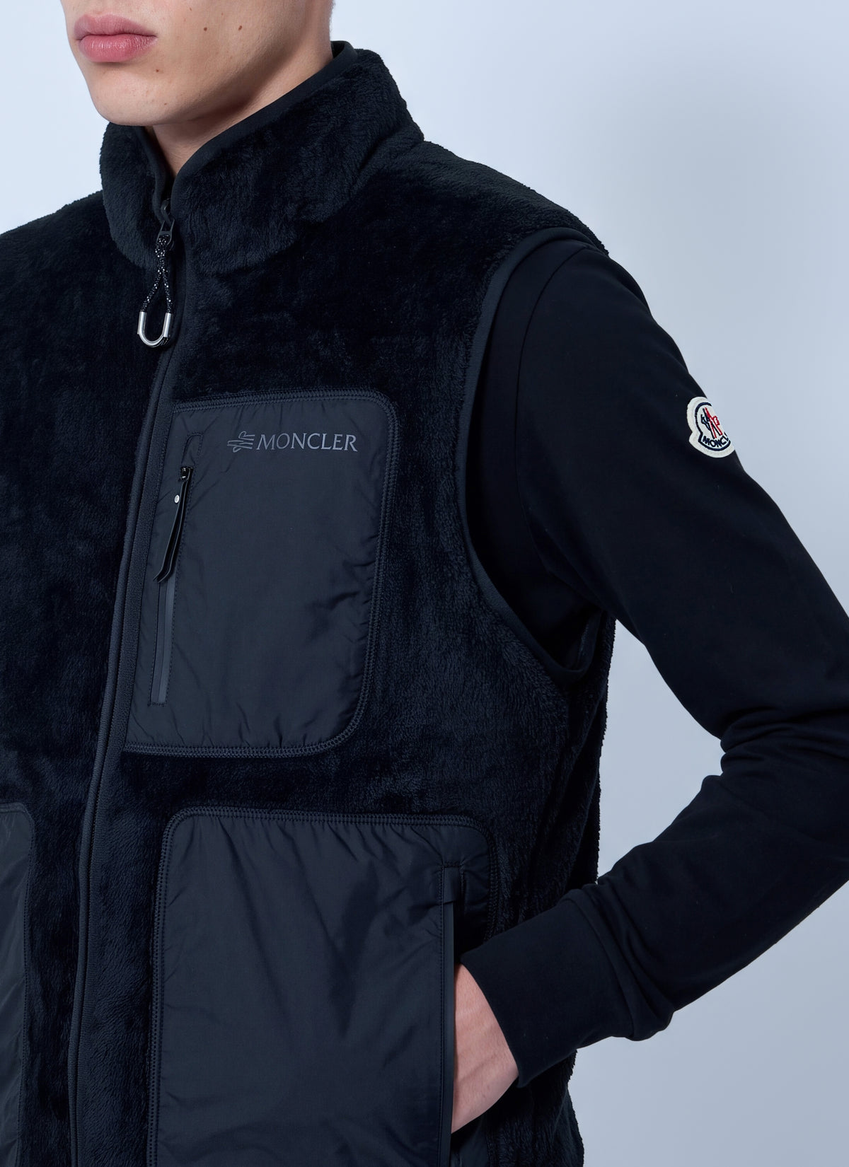 Moncler Men Teddy Fleece Reversible Down Gilet MONCLER