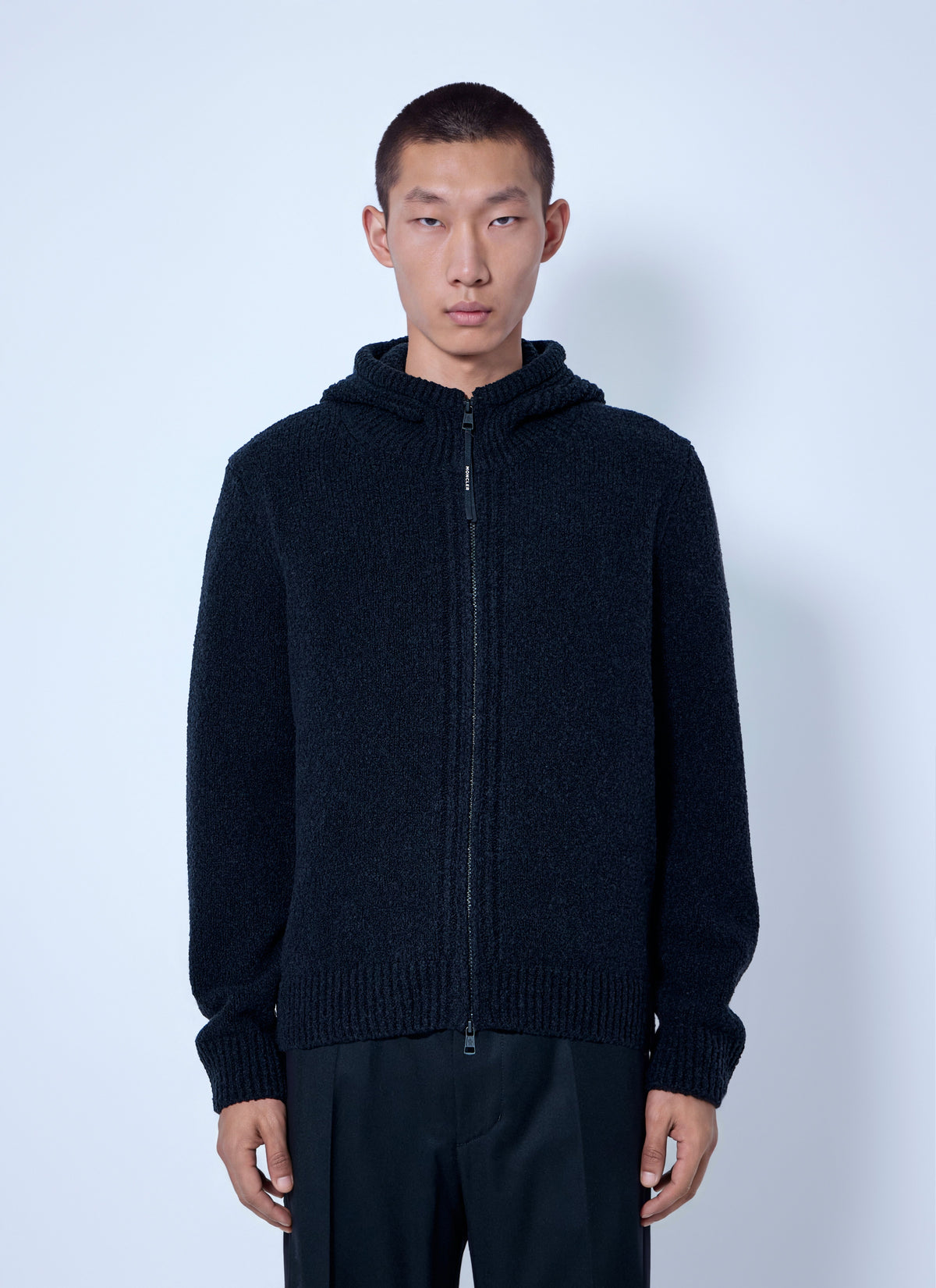 Moncler Men Bouclé Wool Blend Zip-Up Hoodie MONCLER