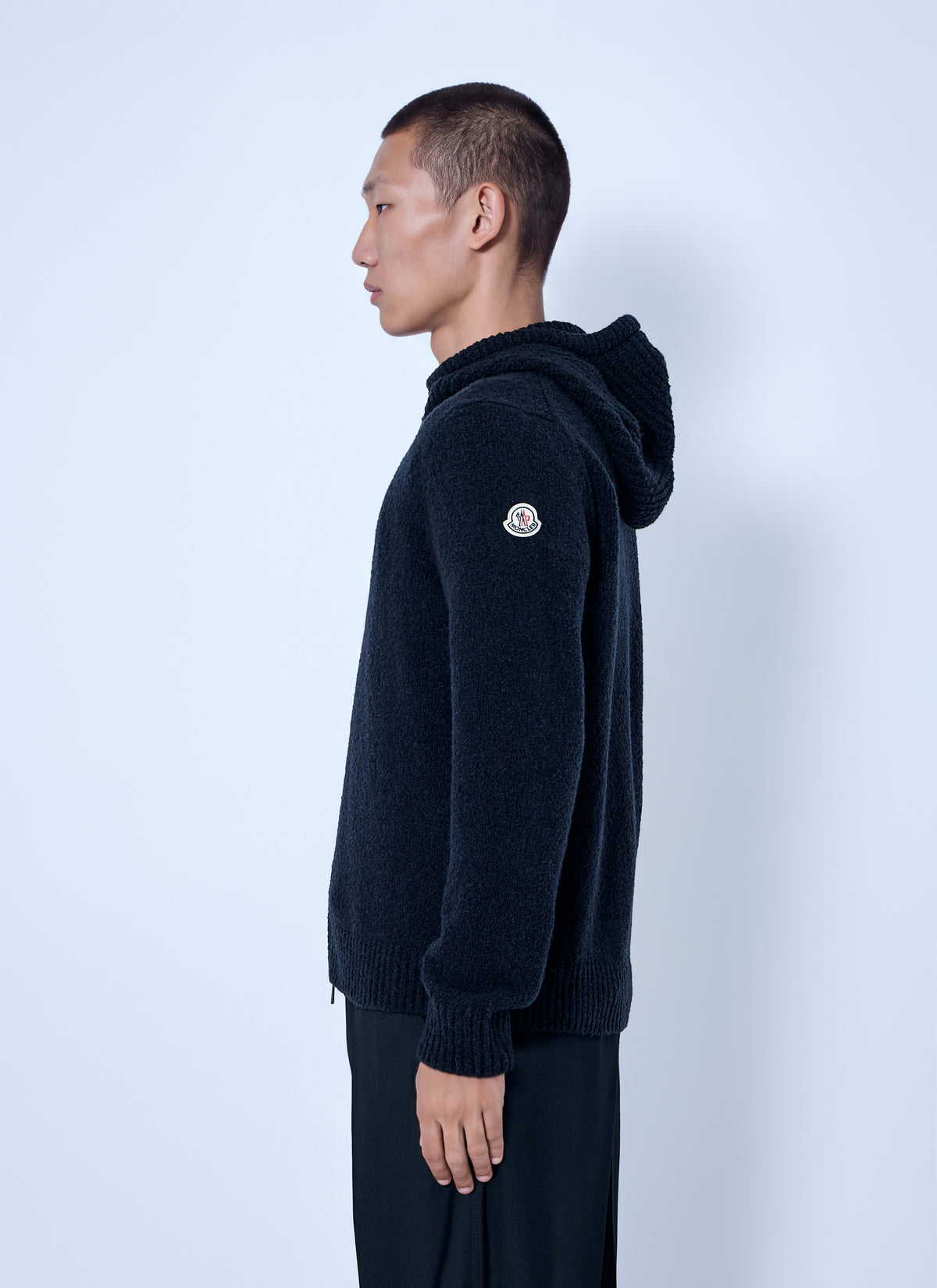Moncler Men Bouclé Wool Blend Zip-Up Hoodie MONCLER