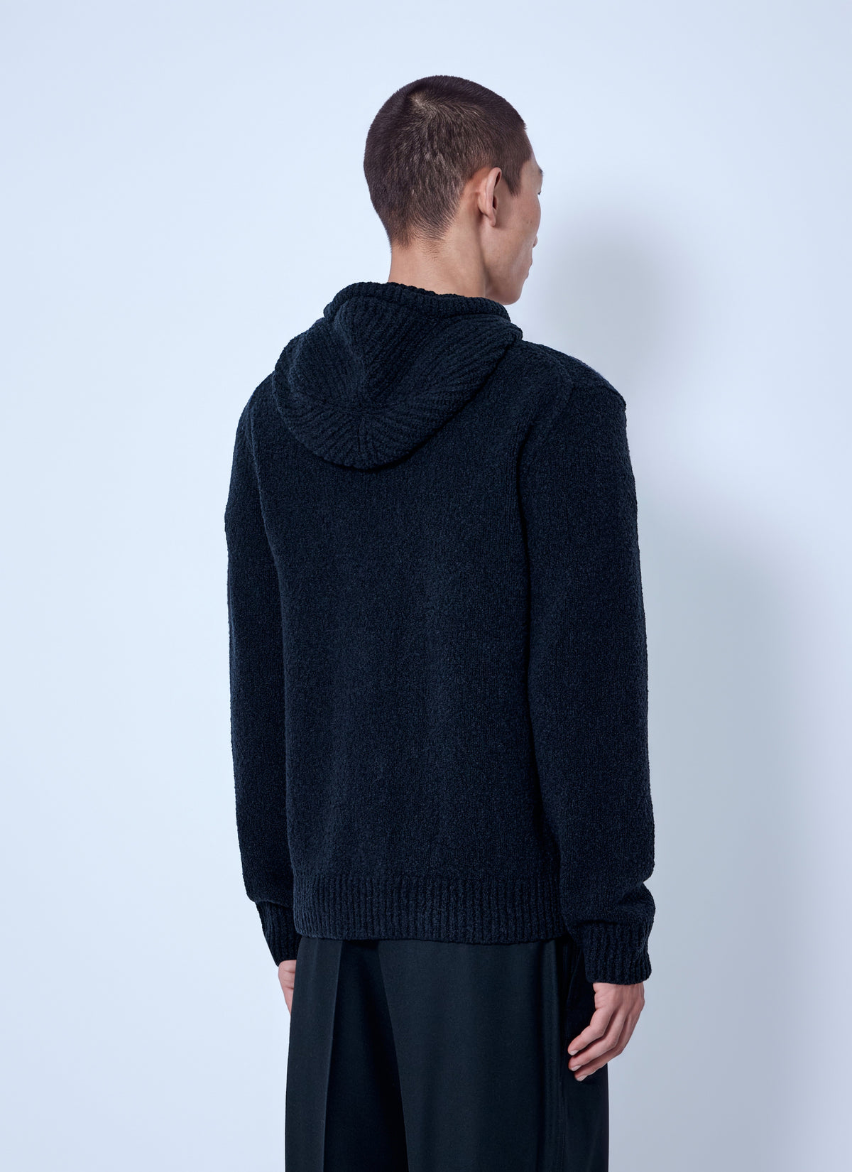 Moncler Men Bouclé Wool Blend Zip-Up Hoodie MONCLER