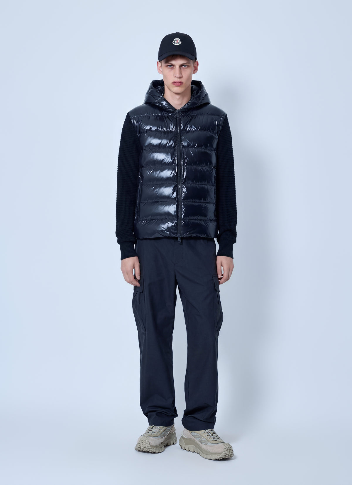 Moncler Men Cashmere & Wool Blend Padded Zip-Up Cardigan MONCLER
