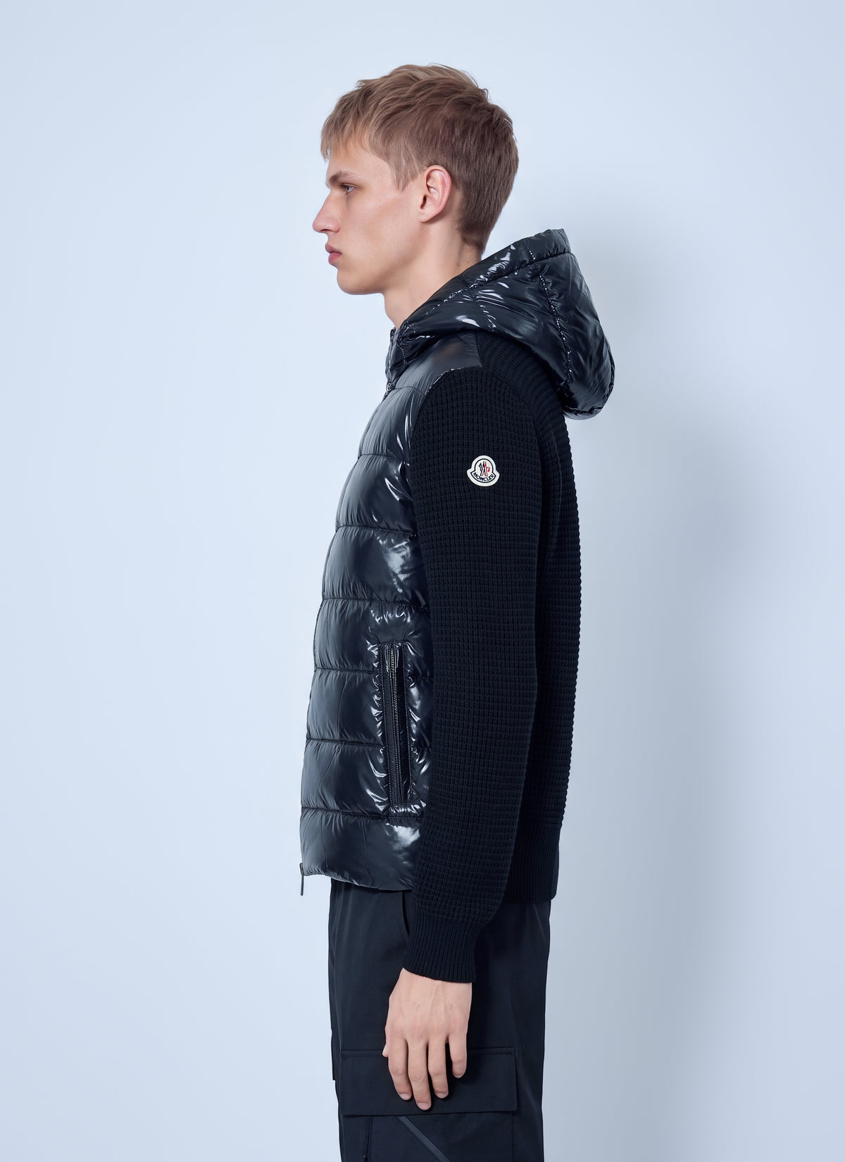 Moncler Men Cashmere & Wool Blend Padded Zip-Up Cardigan MONCLER