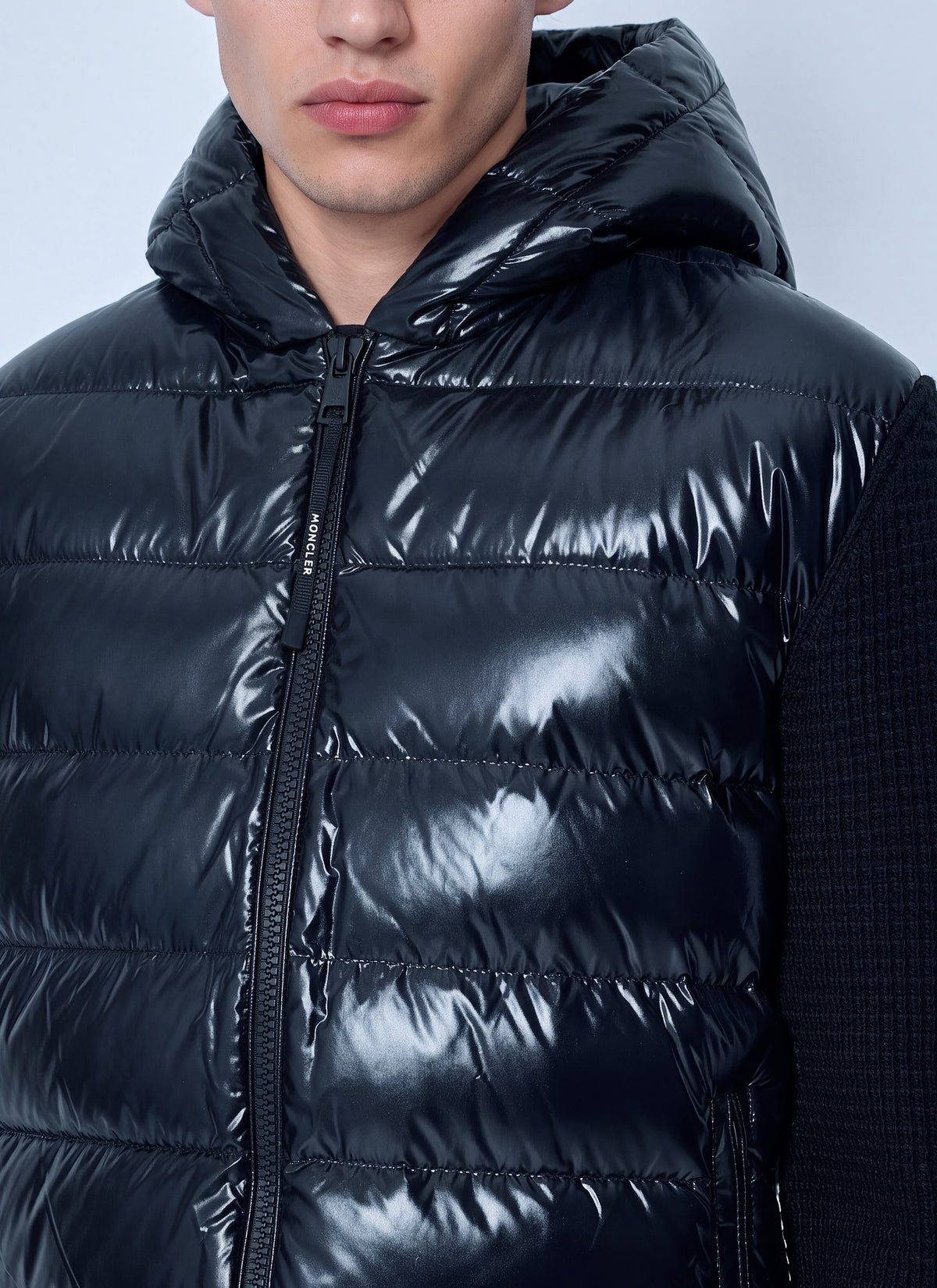 Moncler Men Cashmere & Wool Blend Padded Zip-Up Cardigan MONCLER