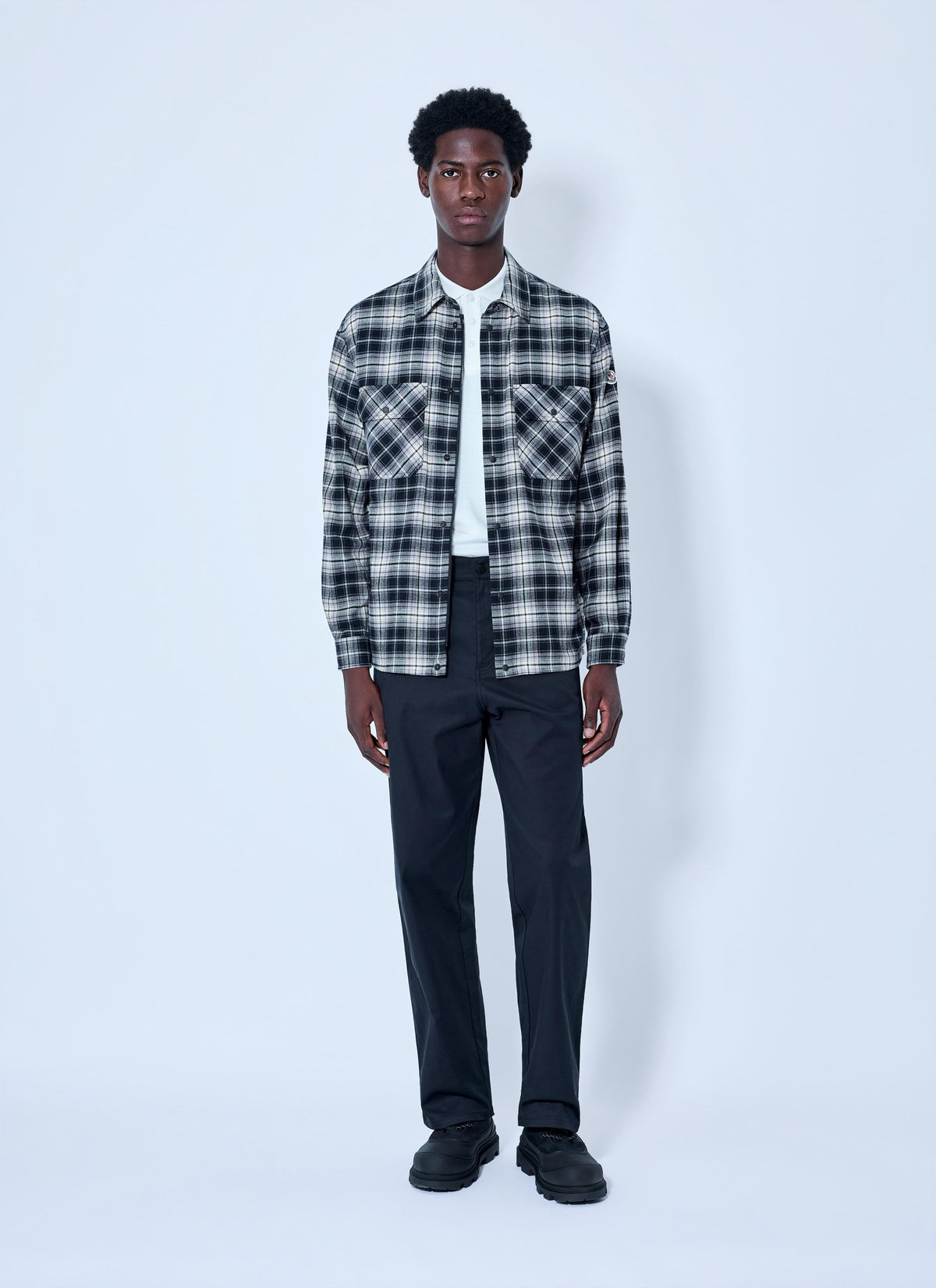 Moncler Men Check Patterned Cotton Shirt MONCLER