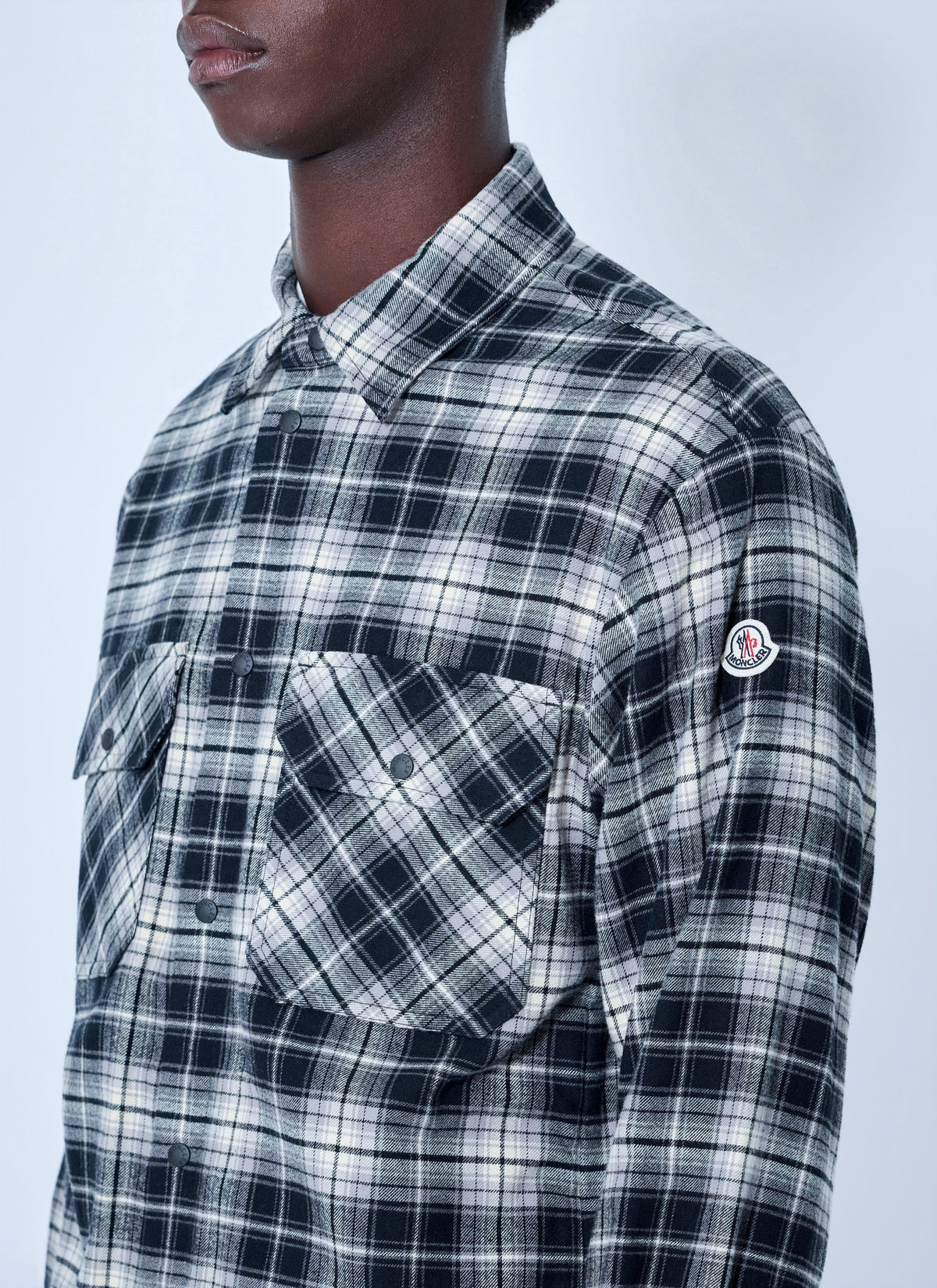 Moncler Men Check Patterned Cotton Shirt MONCLER