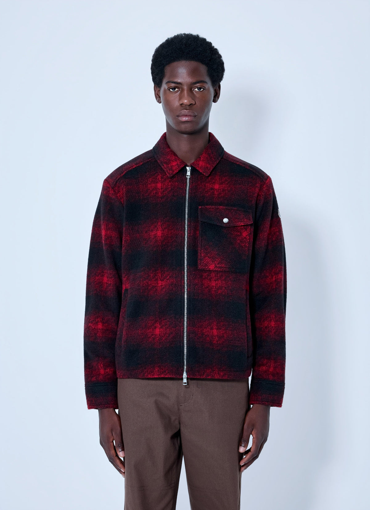 Moncler Men Checked Zip-Front Jacket MONCLER