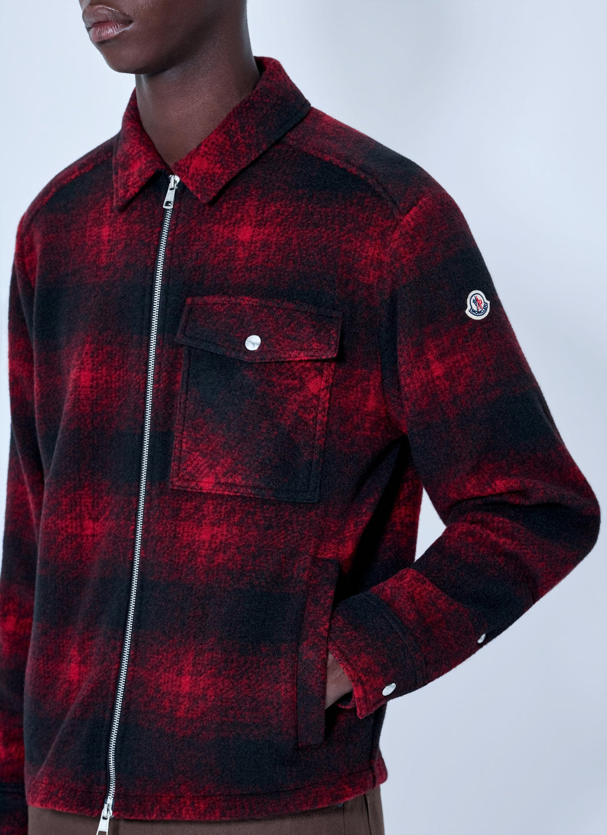 Moncler Men Checked Zip-Front Jacket MONCLER