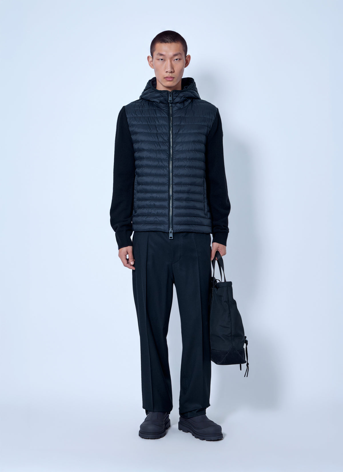 Moncler Men Padded Cashmere Blend Cardigan MONCLER