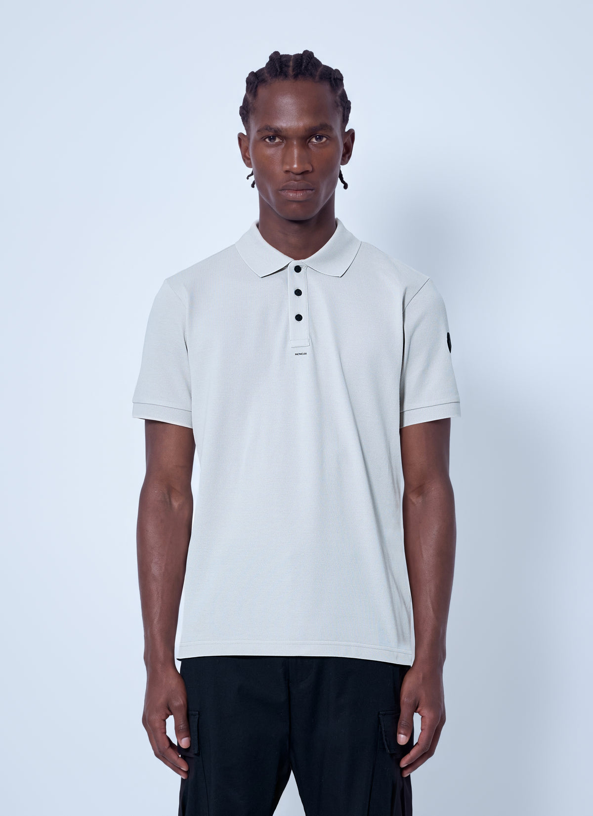 Moncler Men Polo Shirt With Sleeve Logo Patch MONCLER