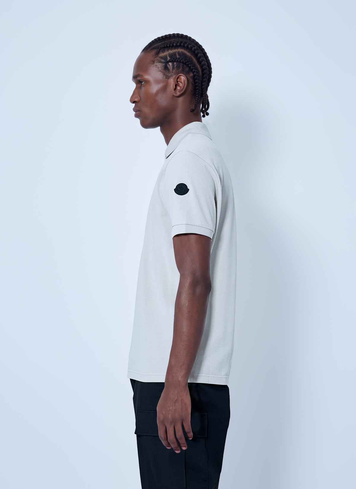 Moncler Men Polo Shirt With Sleeve Logo Patch MONCLER