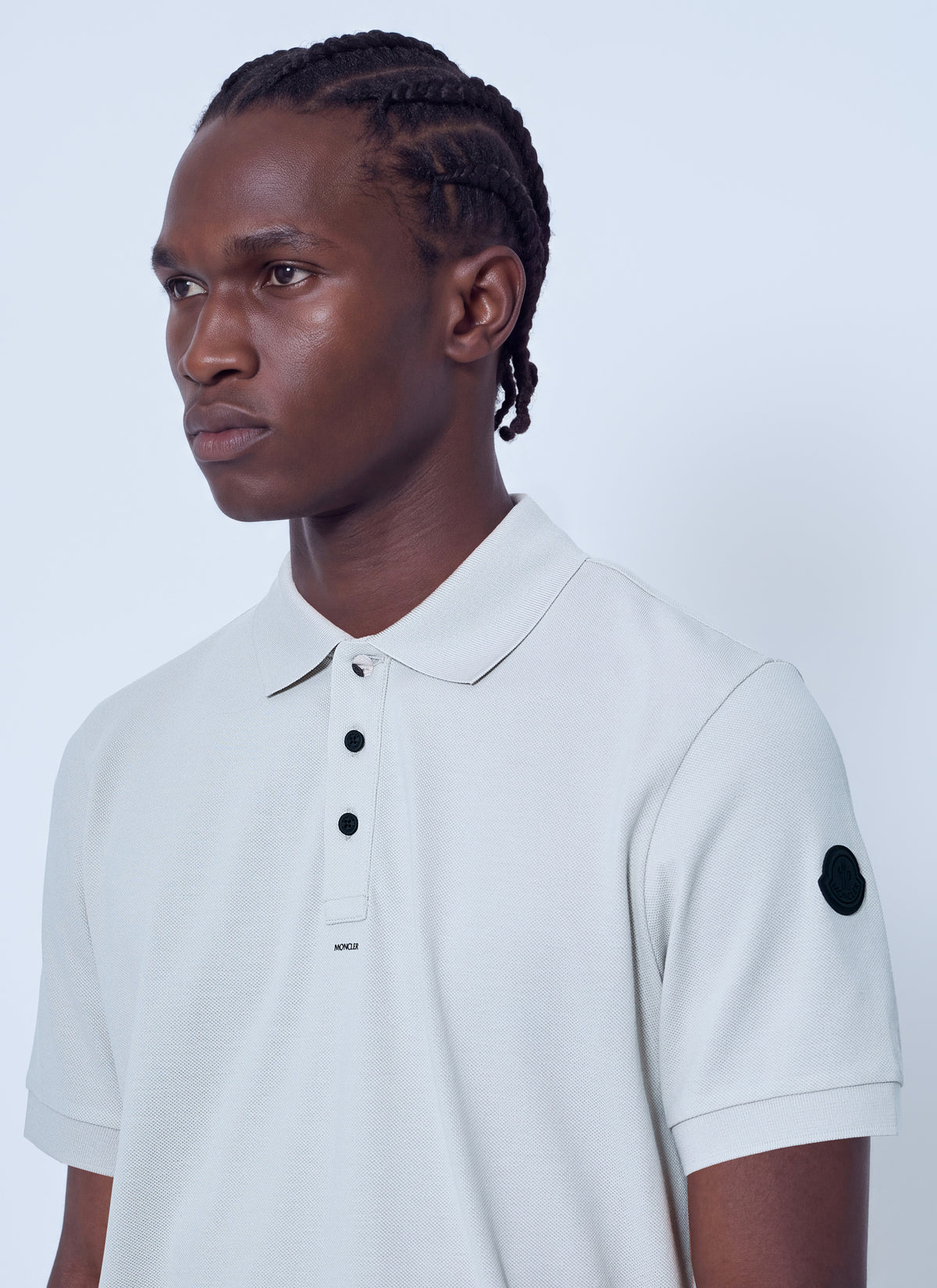 Moncler Men Polo Shirt With Sleeve Logo Patch MONCLER