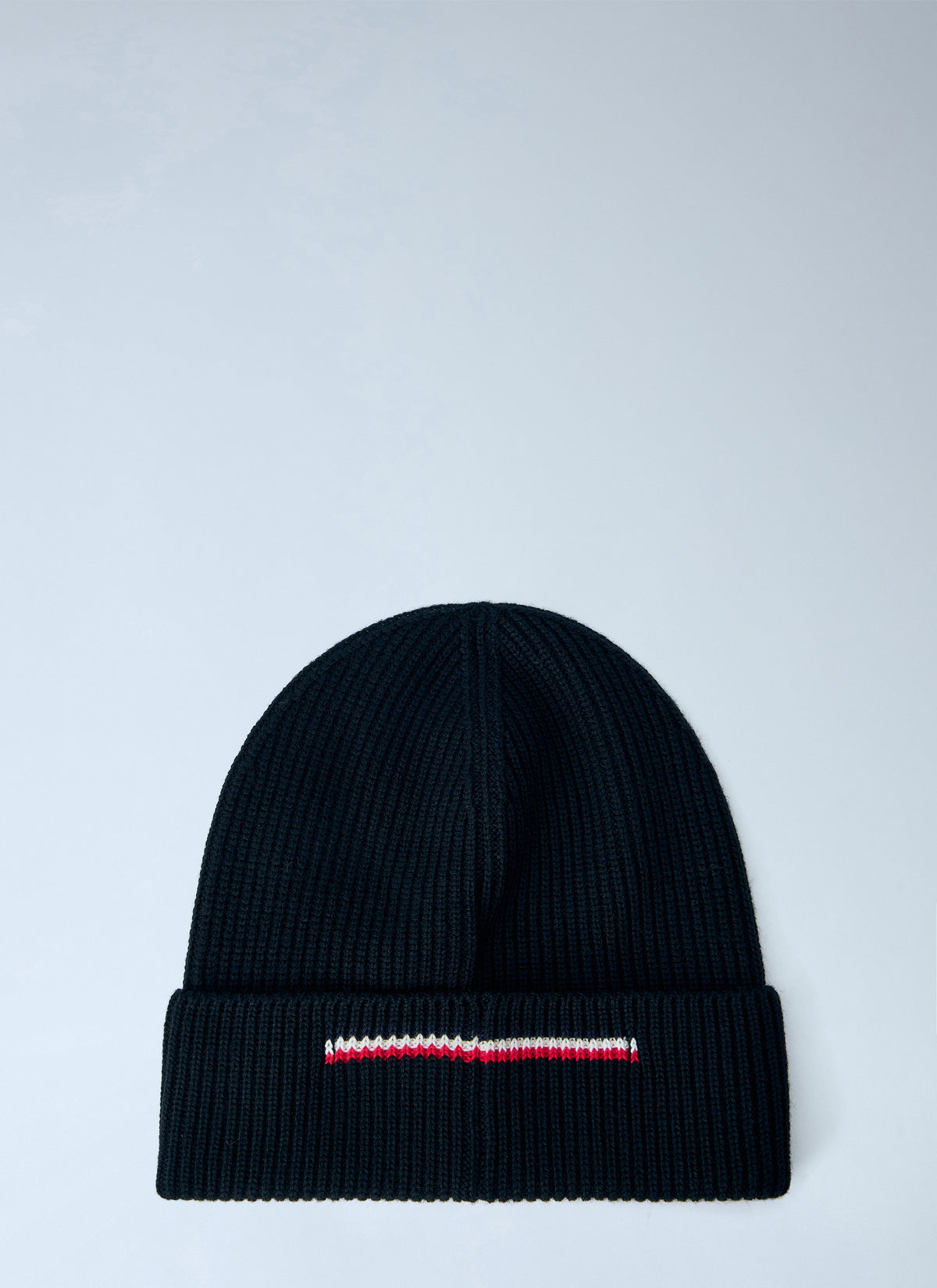 Moncler Men Ribbed Beanie With Logo Patch MONCLER