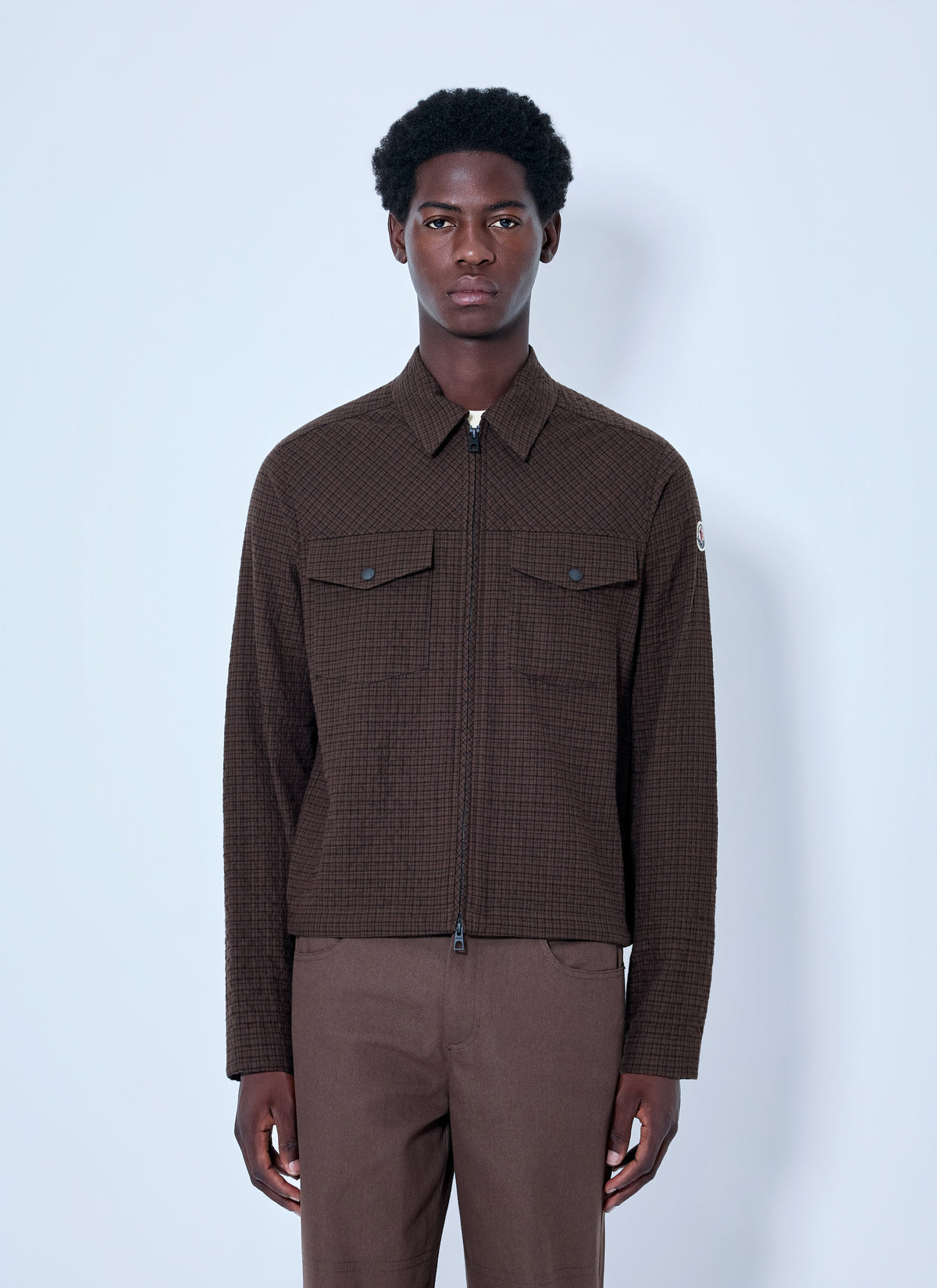 Moncler Men Checked Zip-Up Jacket MONCLER