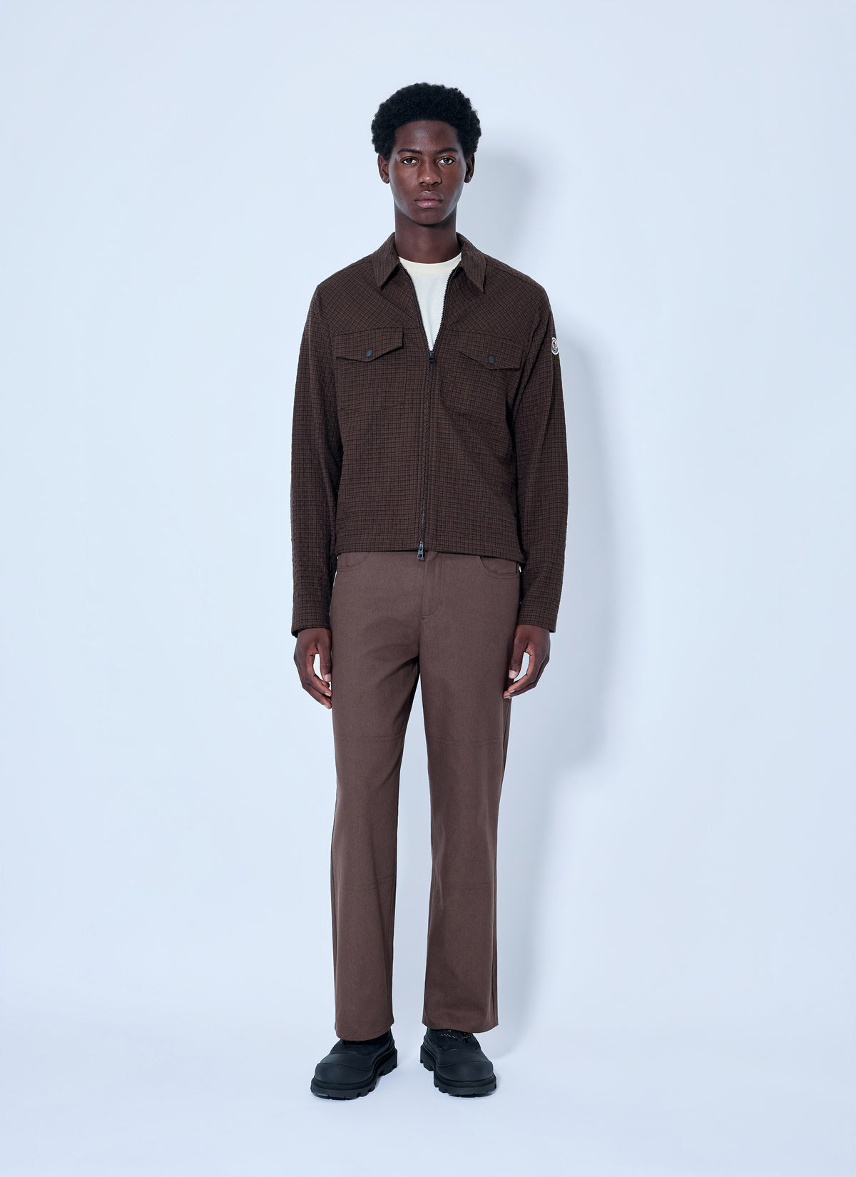 Moncler Men Checked Zip-Up Jacket MONCLER