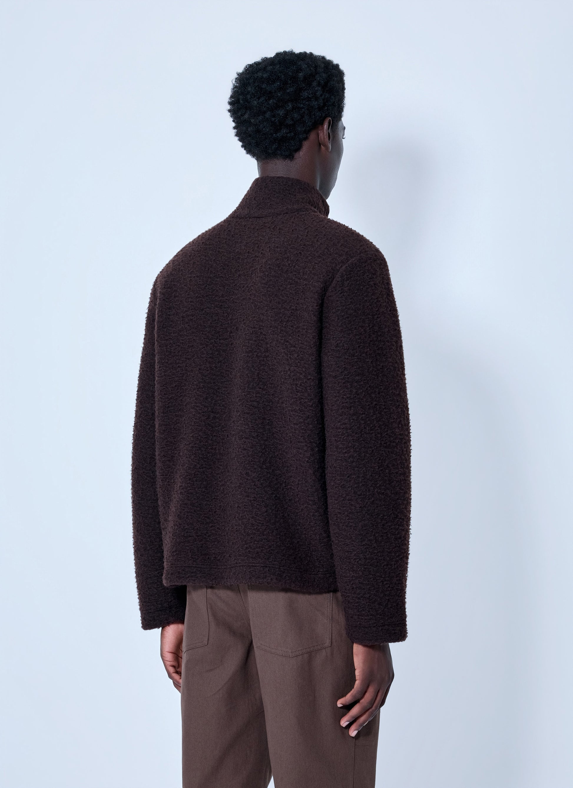 Moncler Men Fleece Pullover With Snap Fastening MONCLER