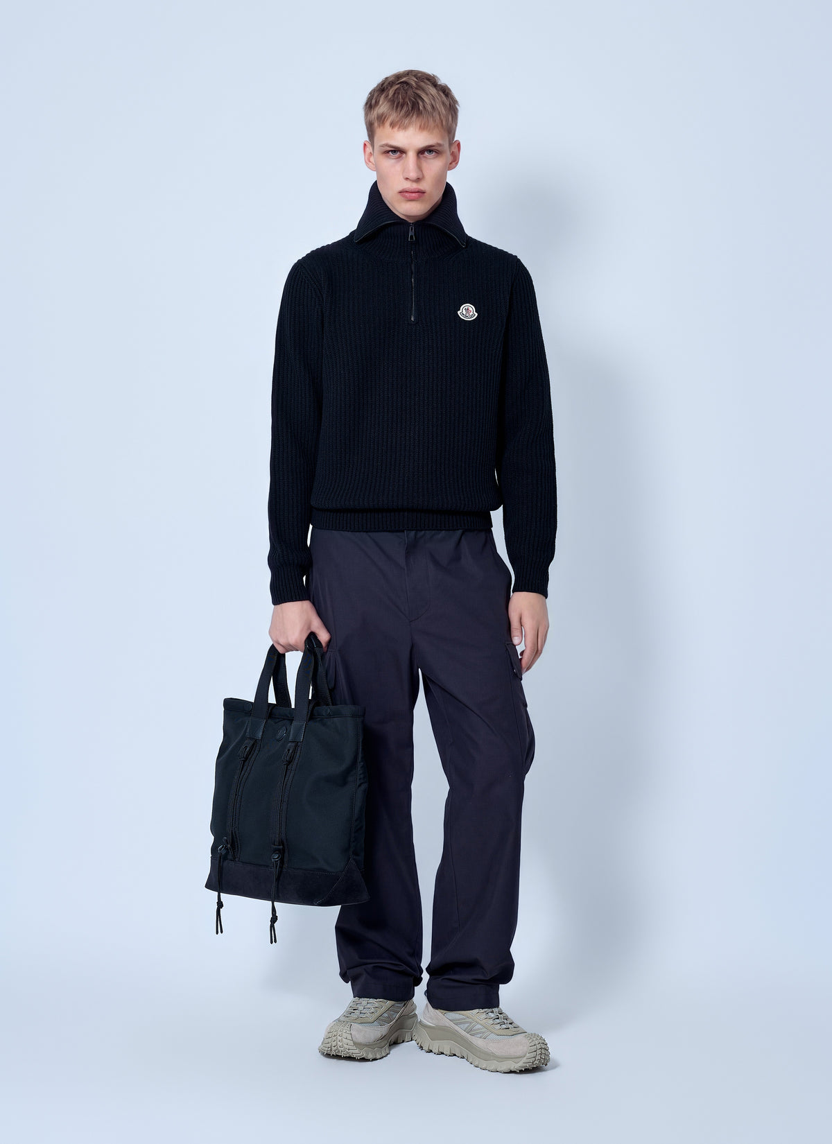 Moncler Men Logo Rib Wool Turtleneck MONCLER