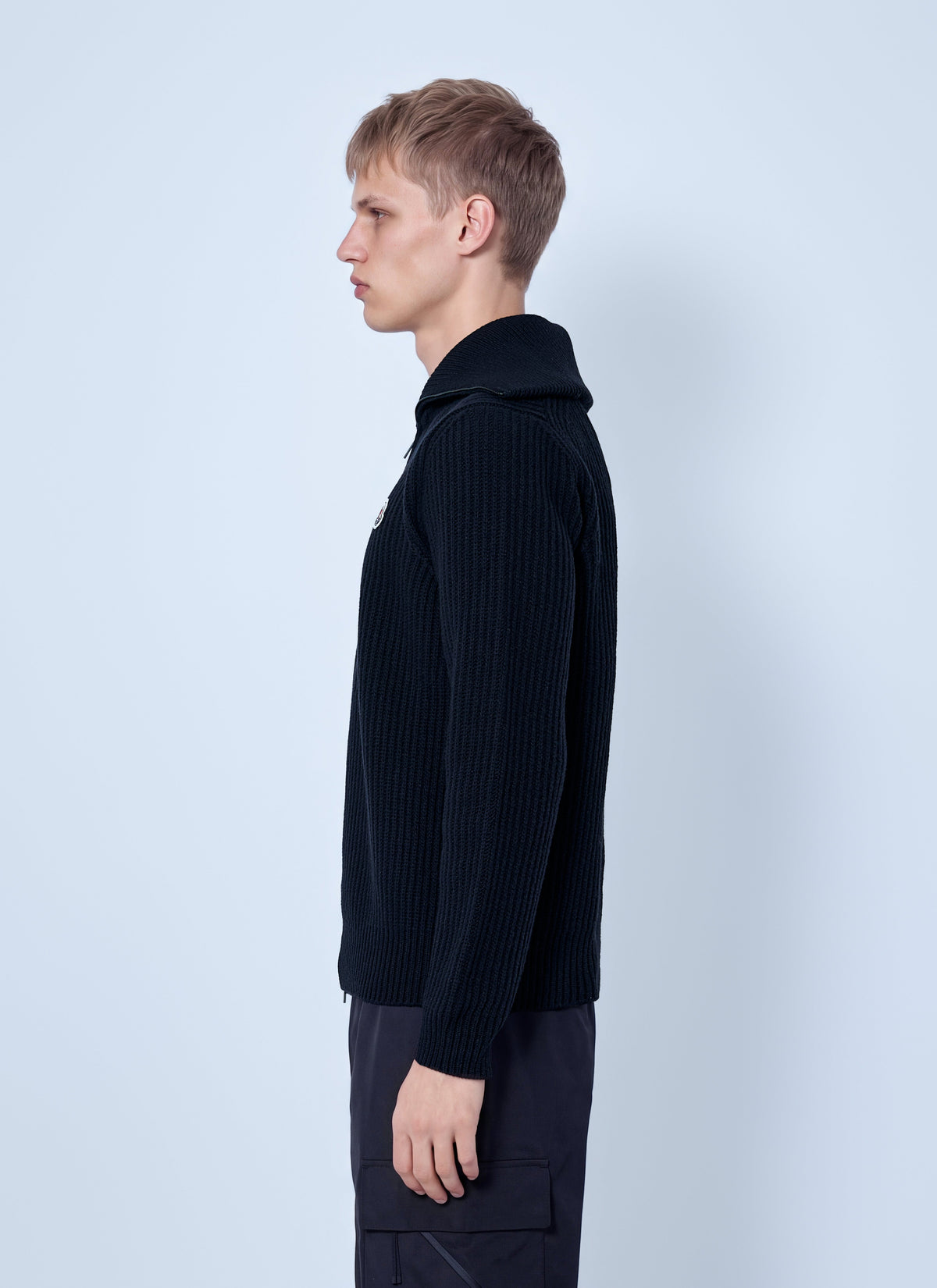 Moncler Men Logo Rib Wool Turtleneck MONCLER