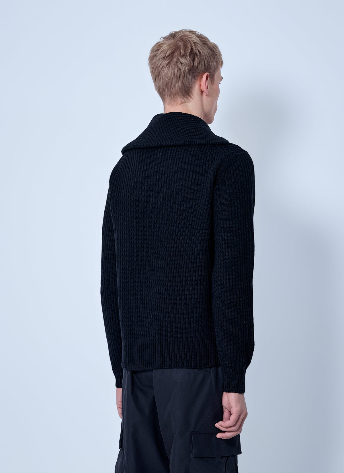 Moncler Men Logo Rib Wool Turtleneck MONCLER