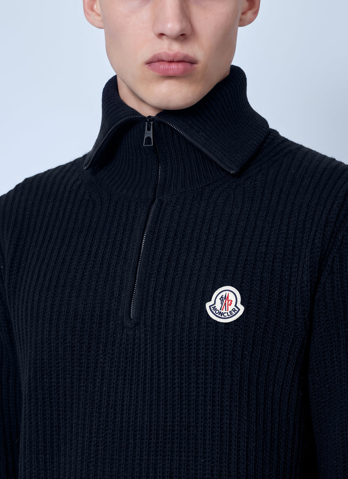 Moncler Men Logo Rib Wool Turtleneck MONCLER