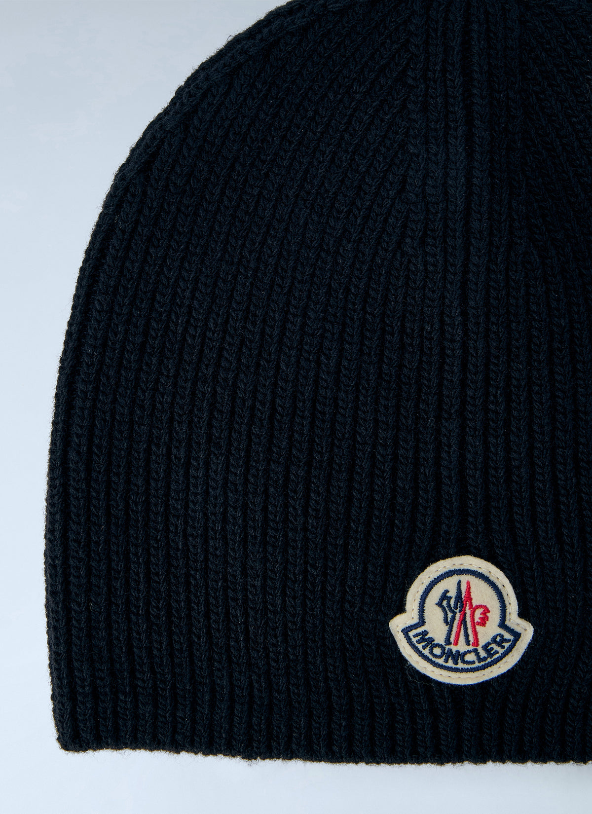 Moncler Men Ribbed Wool Beanie Hat MONCLER