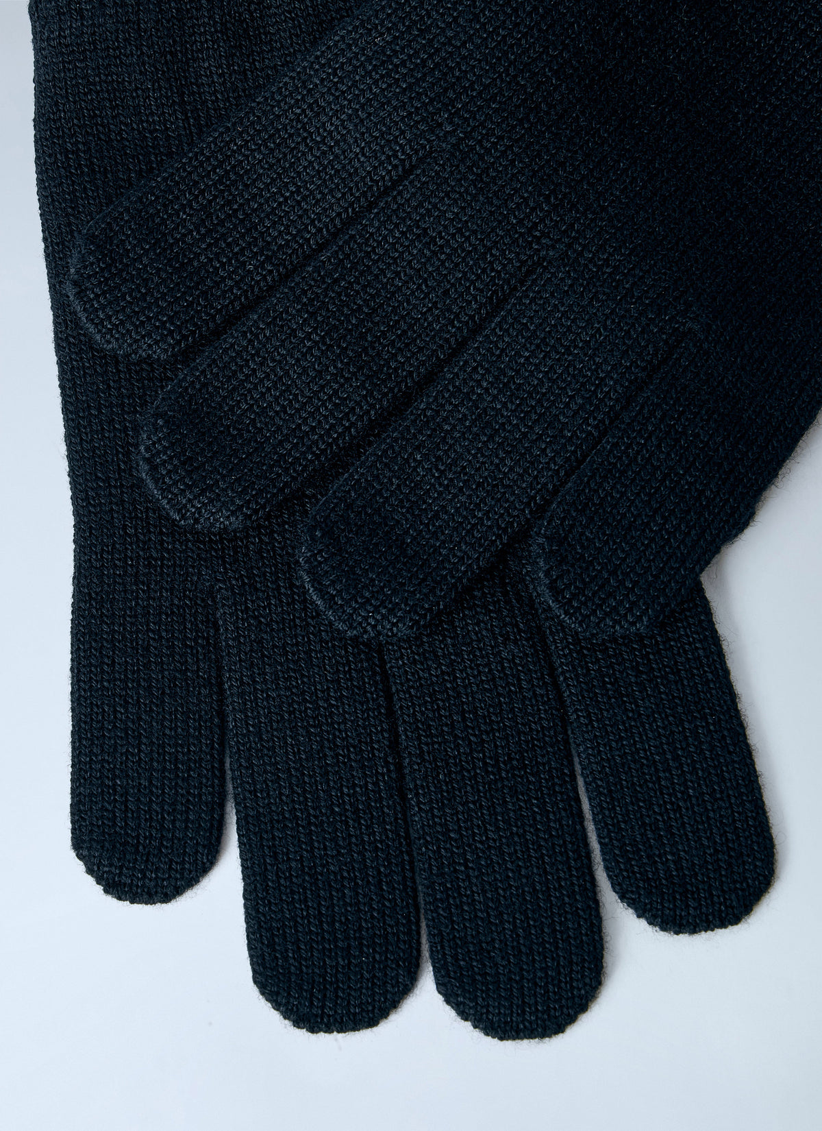 Moncler Men Knit Gloves With Logo Patch MONCLER