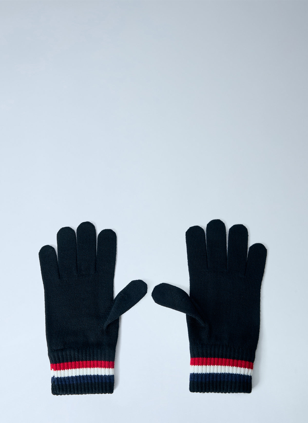 Moncler Men Knit Gloves With Logo Patch MONCLER
