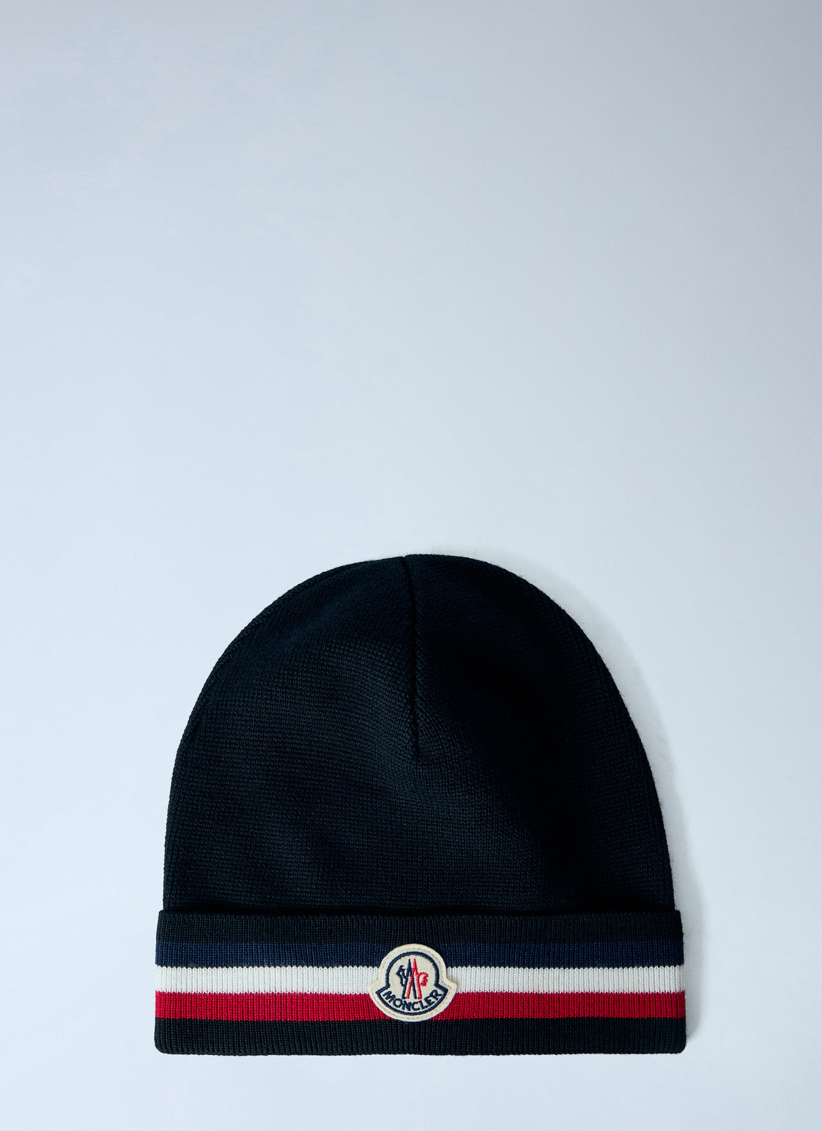 Moncler Men Logo Patch Knit Beanie MONCLER