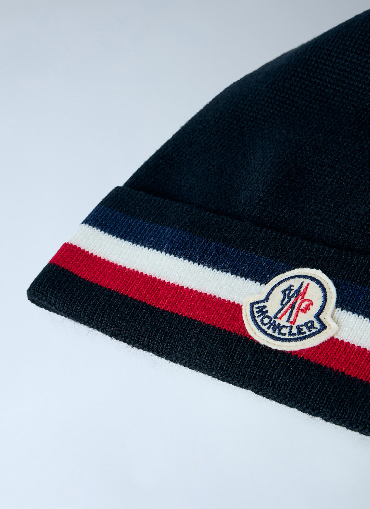 Moncler Men Logo Patch Knit Beanie MONCLER