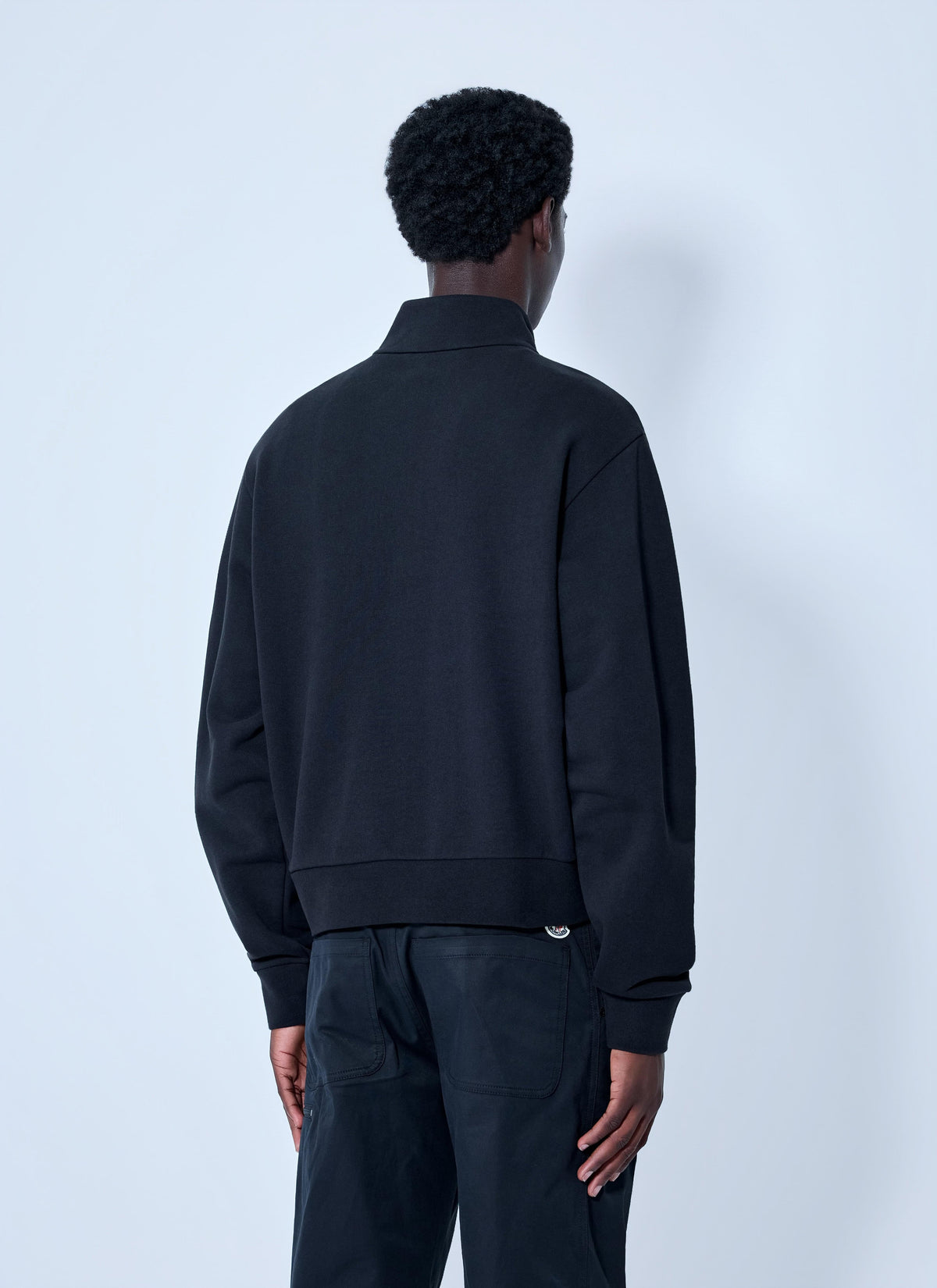 Moncler Men Half-Zip Sweatshirt With Logo Patch MONCLER