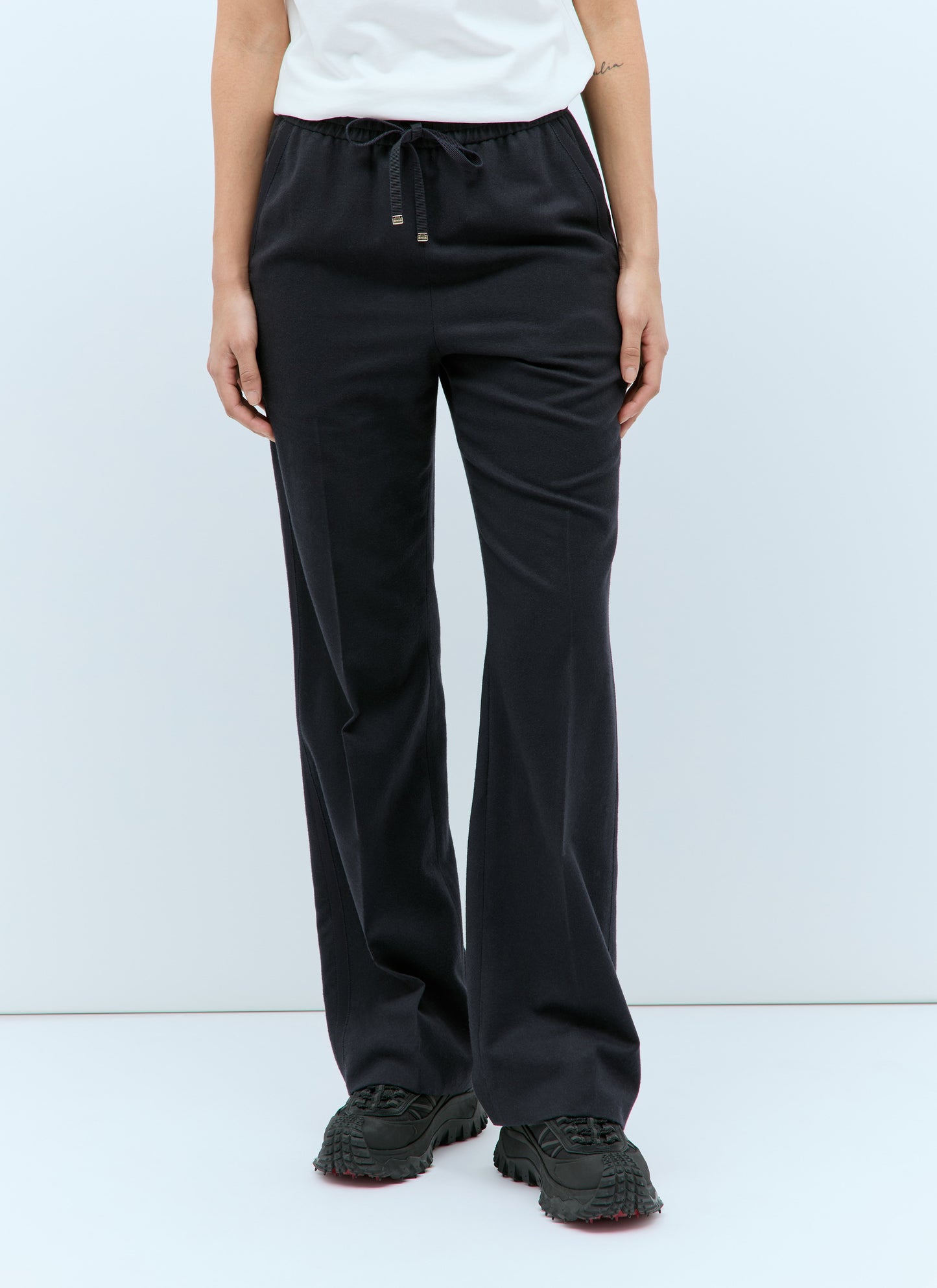 Moncler Women Wool-Blend Drawstring Trackpants MONCLER