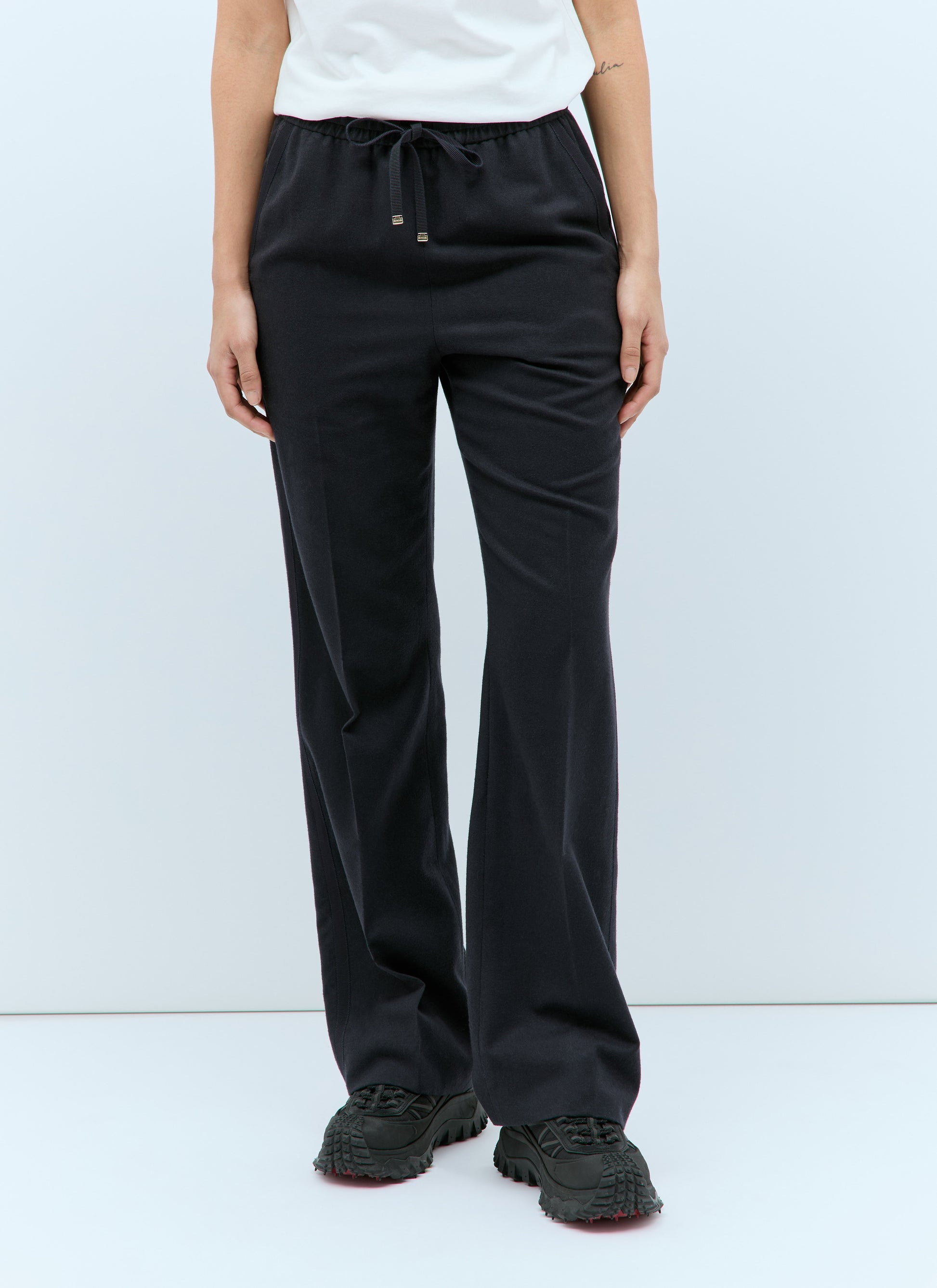 Moncler Women Wool-Blend Drawstring Trackpants MONCLER