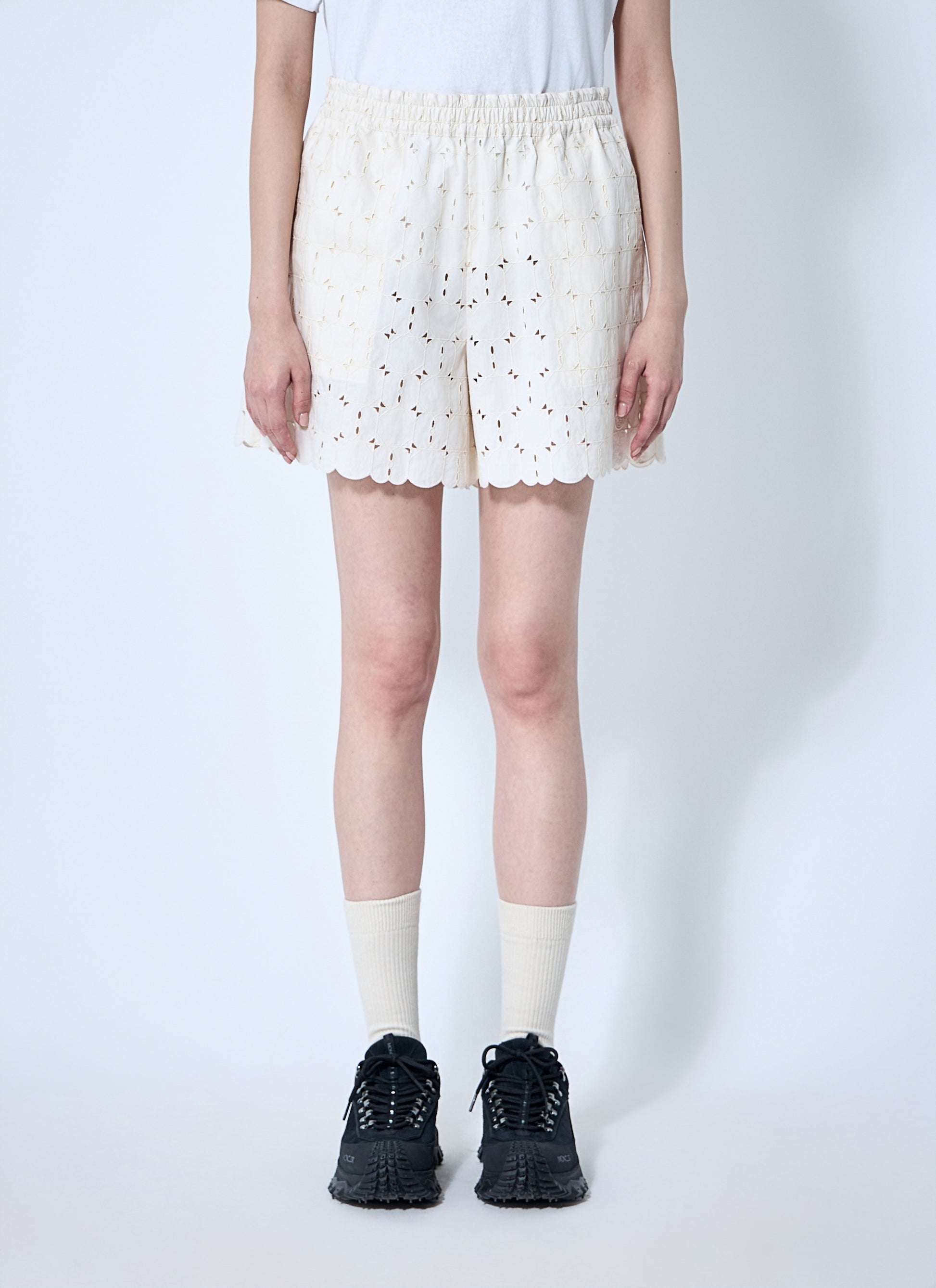 Moncler Women Logo Patch Shorts MONCLER