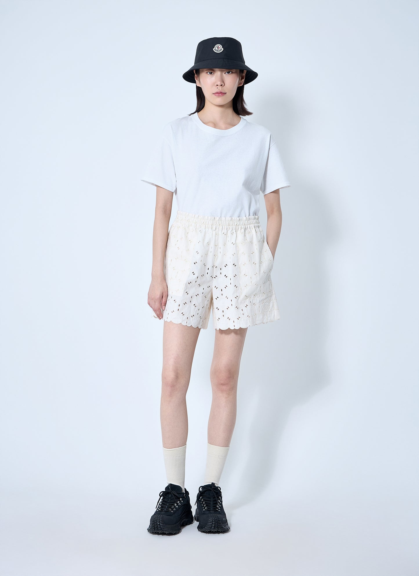 Moncler Women Logo Patch Shorts MONCLER
