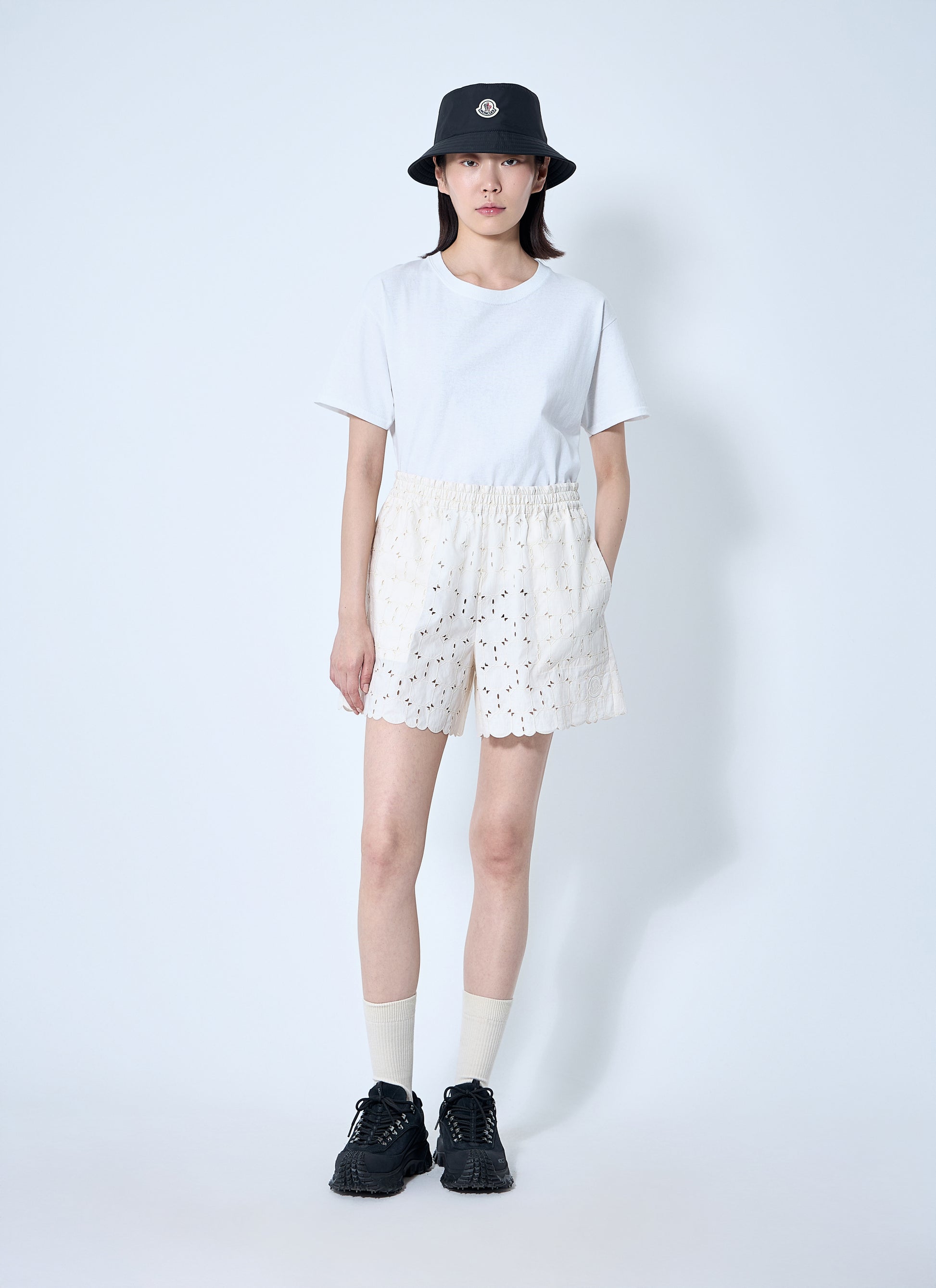 Moncler Women Logo Patch Shorts MONCLER