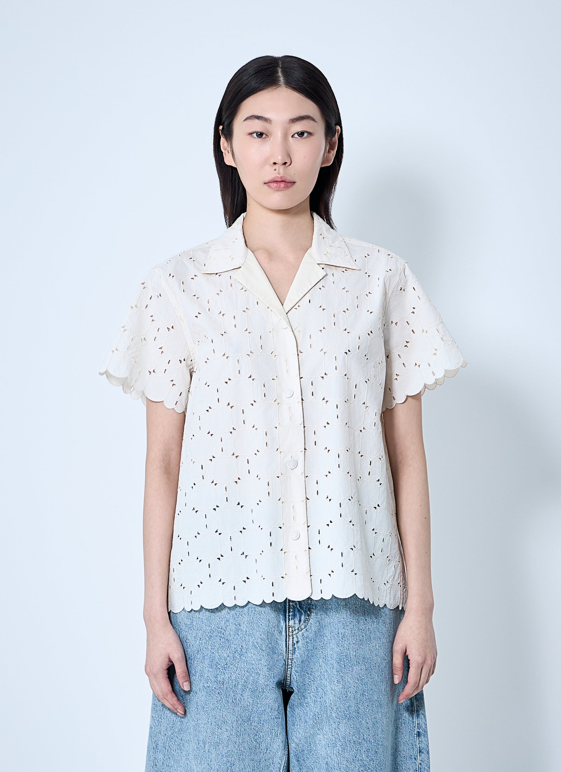 Moncler Women Lace Button-Down Shirt MONCLER