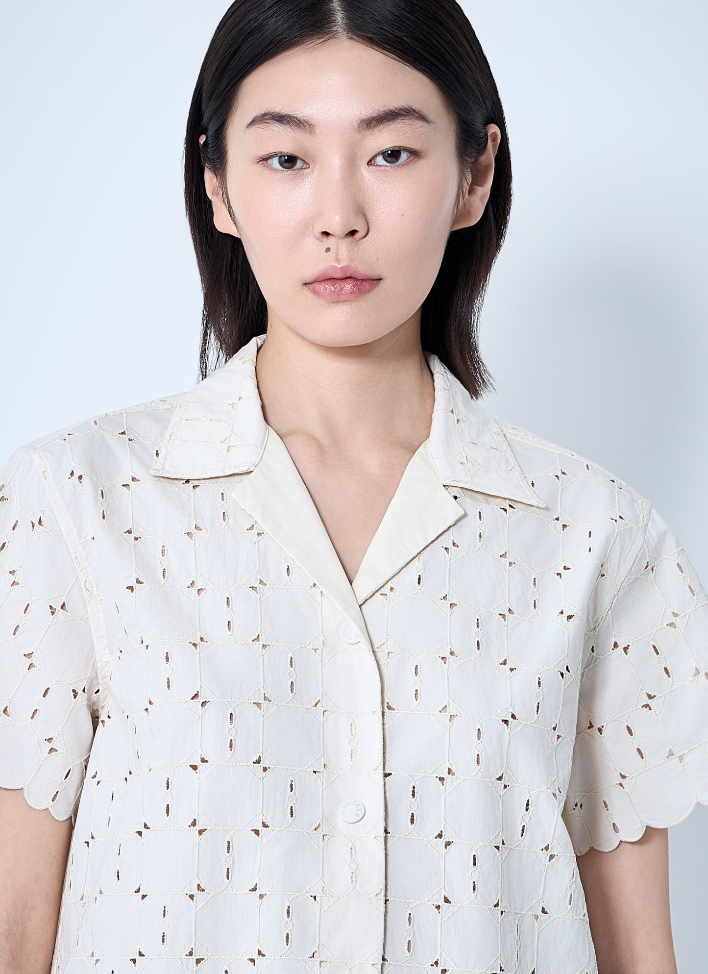 Moncler Women Lace Button-Down Shirt MONCLER