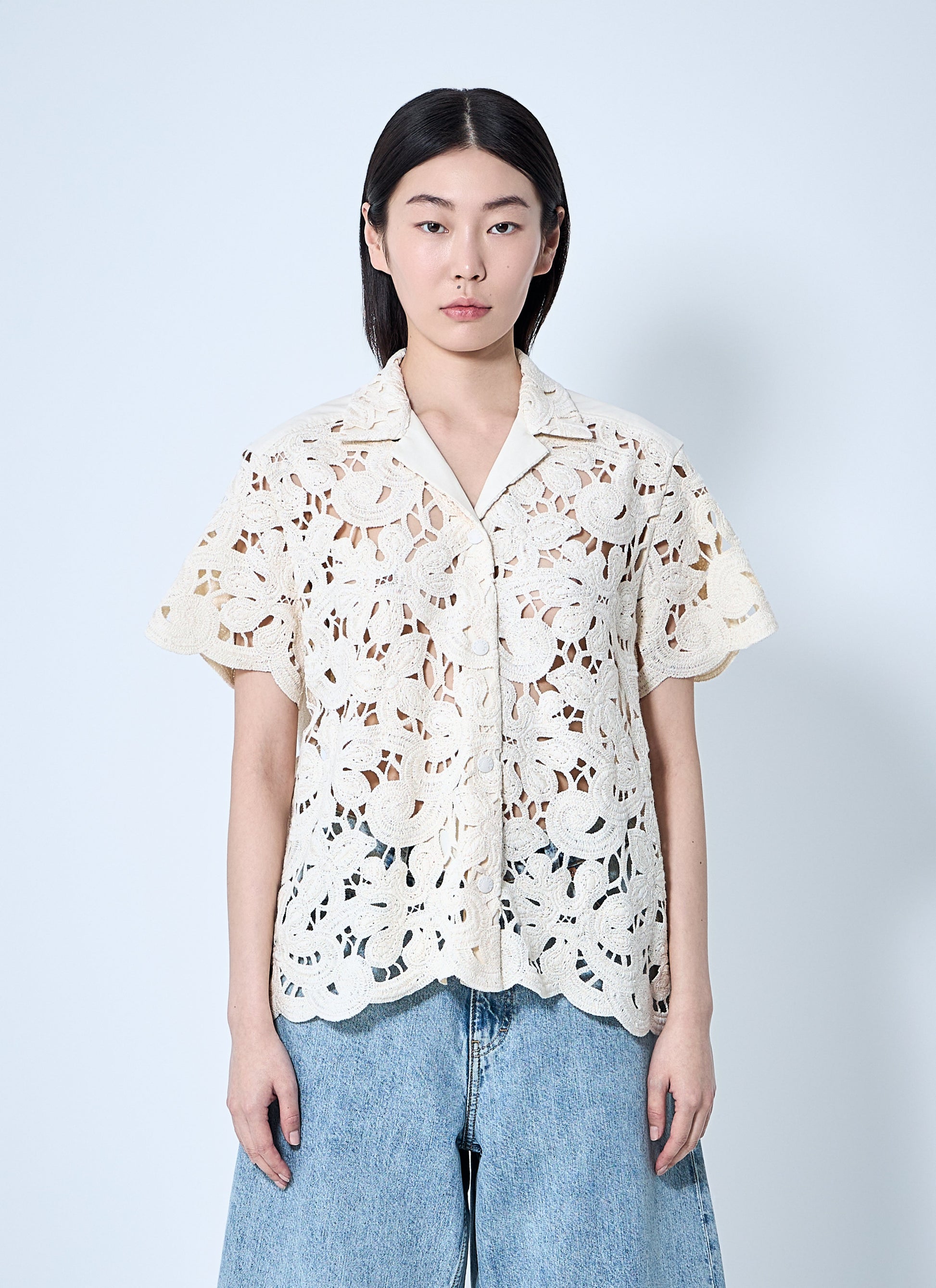 Moncler Women Short Sleeve Button-Down Shirt MONCLER