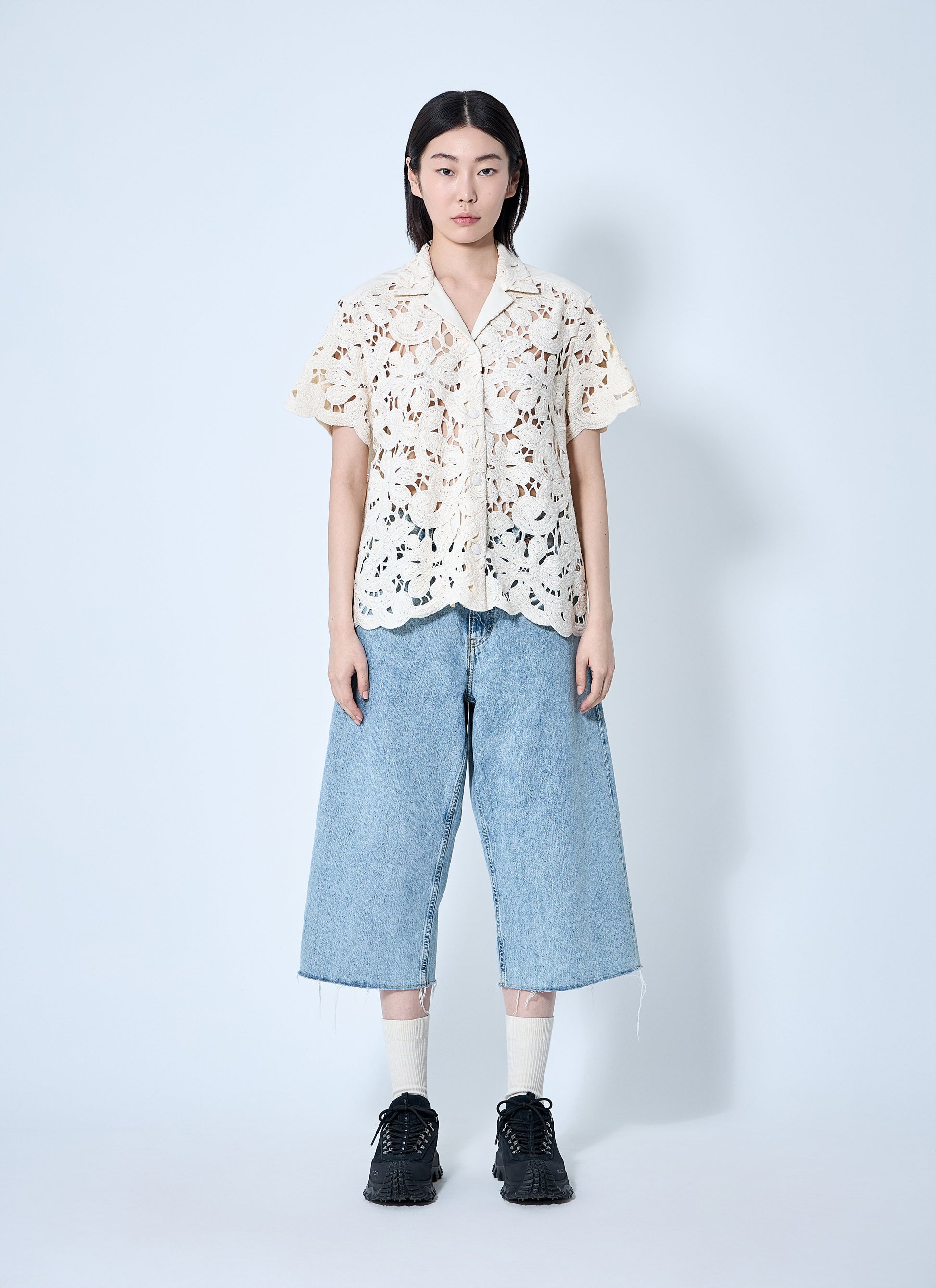 Moncler Women Short Sleeve Button-Down Shirt MONCLER