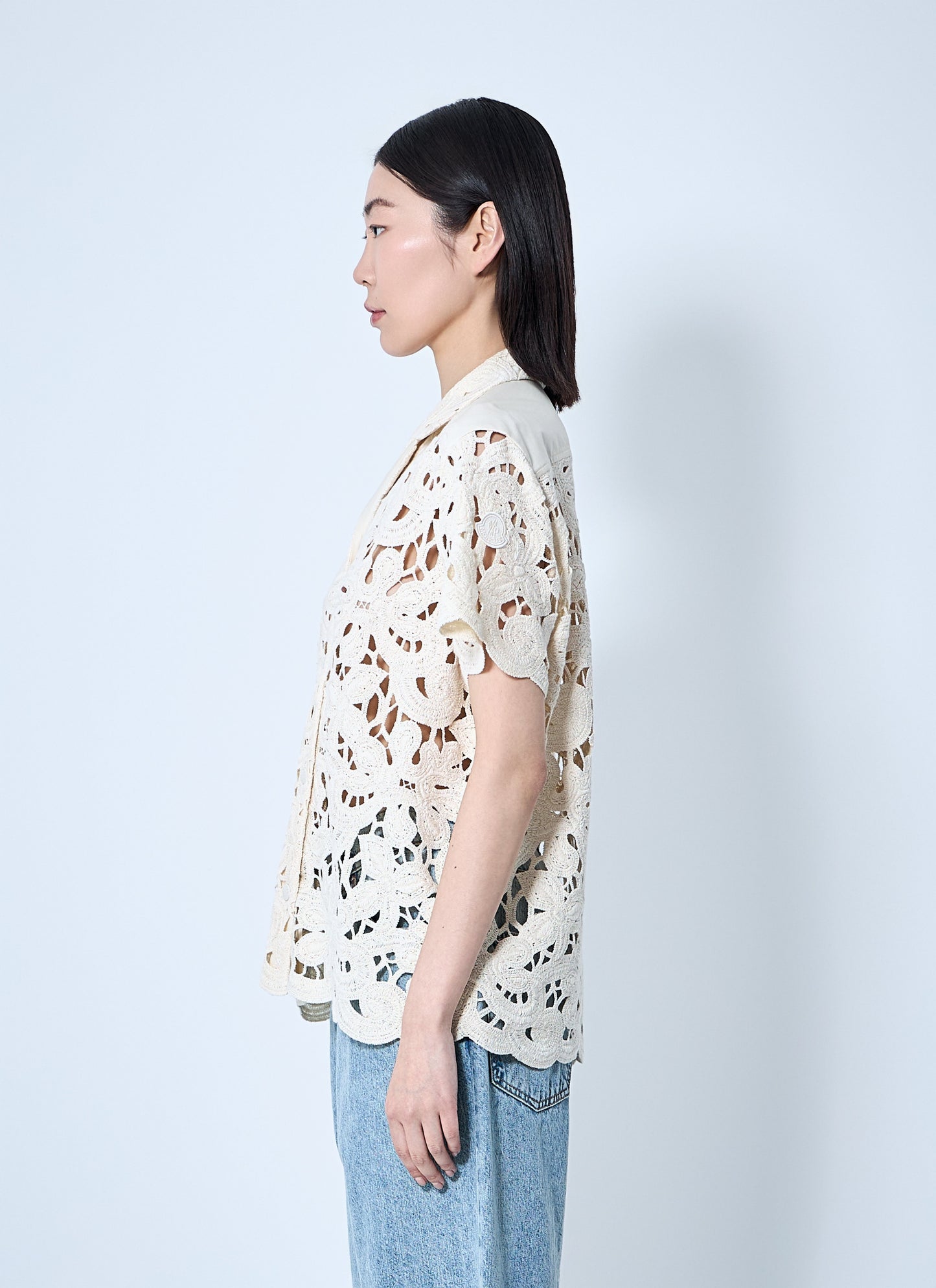 Moncler Women Short Sleeve Button-Down Shirt MONCLER