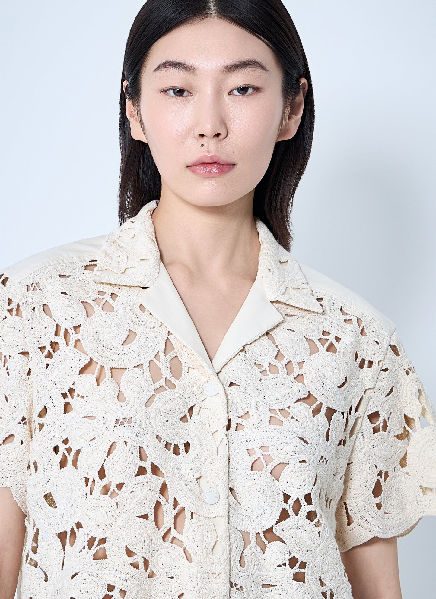 Moncler Women Short Sleeve Button-Down Shirt MONCLER
