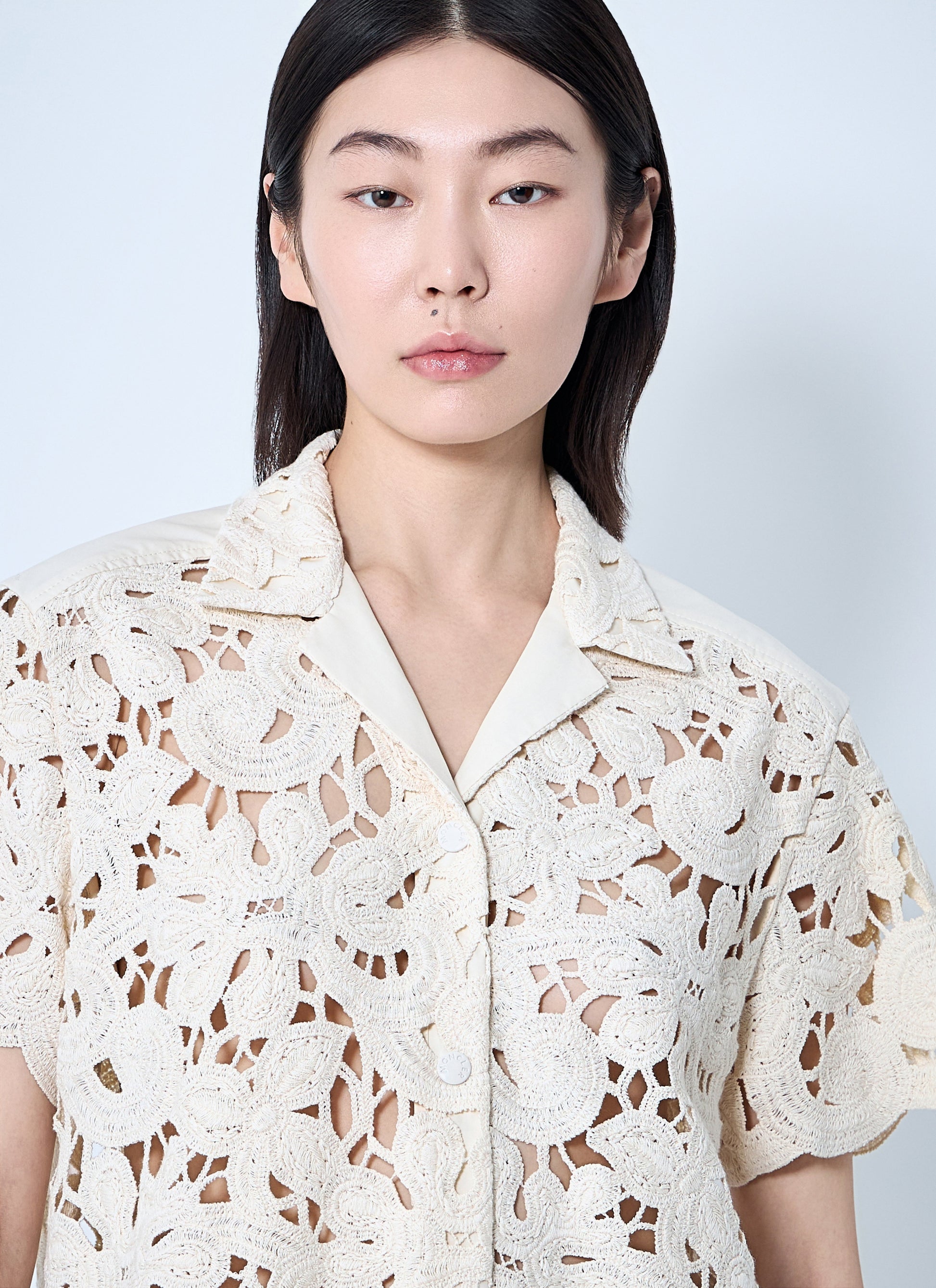 Moncler Women Short Sleeve Button-Down Shirt MONCLER