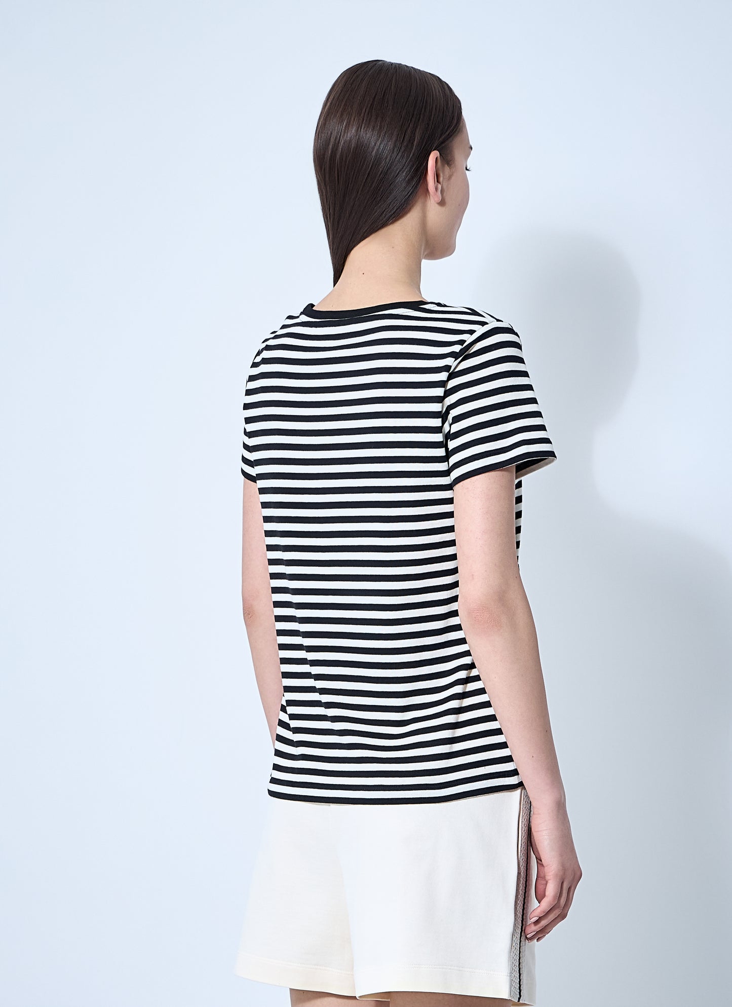 Moncler Women Striped Logo Motif T-Shirt MONCLER