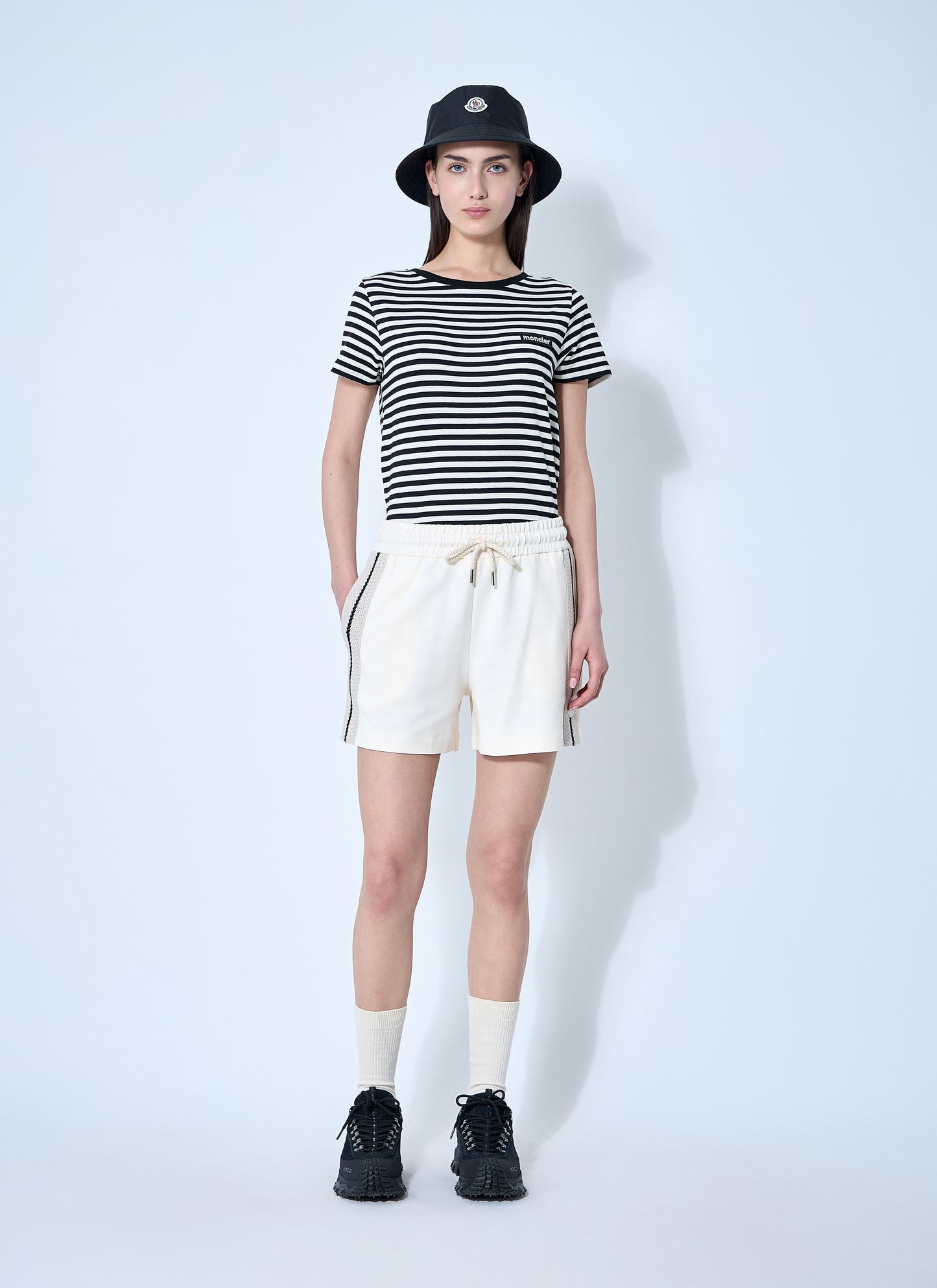 Moncler Women Logo Patch Track Shorts MONCLER