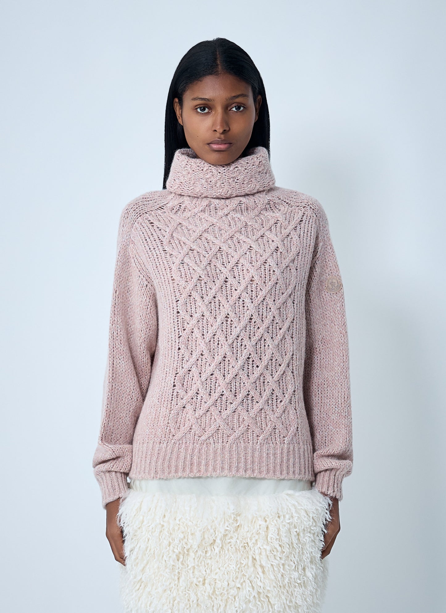 Moncler Women Wool-Blend Cable Knit Sweater MONCLER