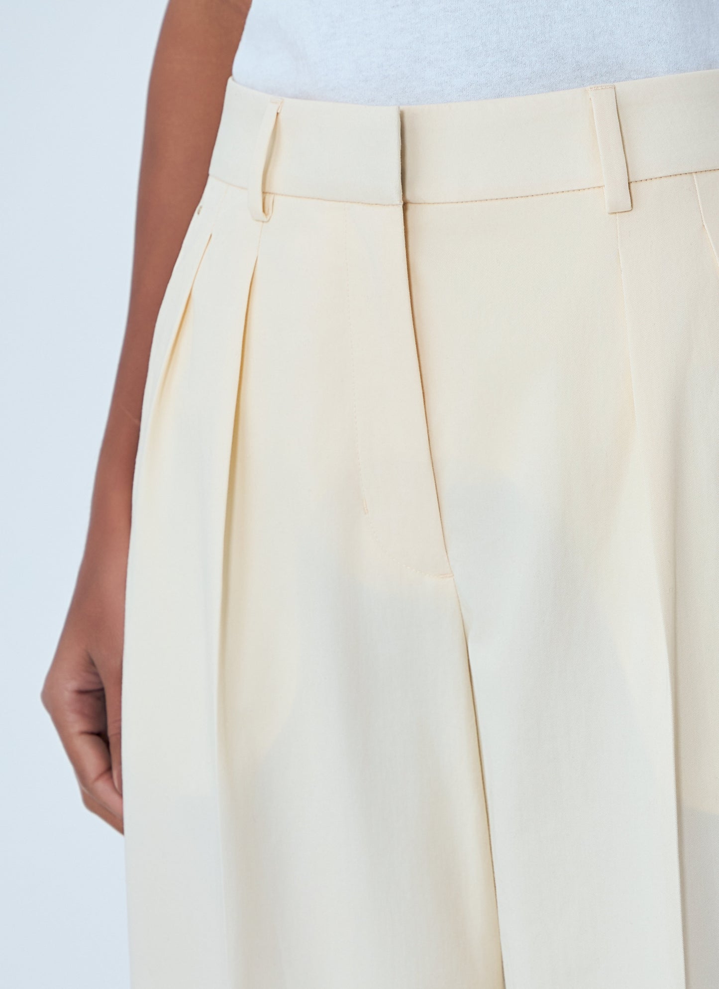 Moncler Women Cotton Gabardine Wide-Leg Tailored Pants MONCLER