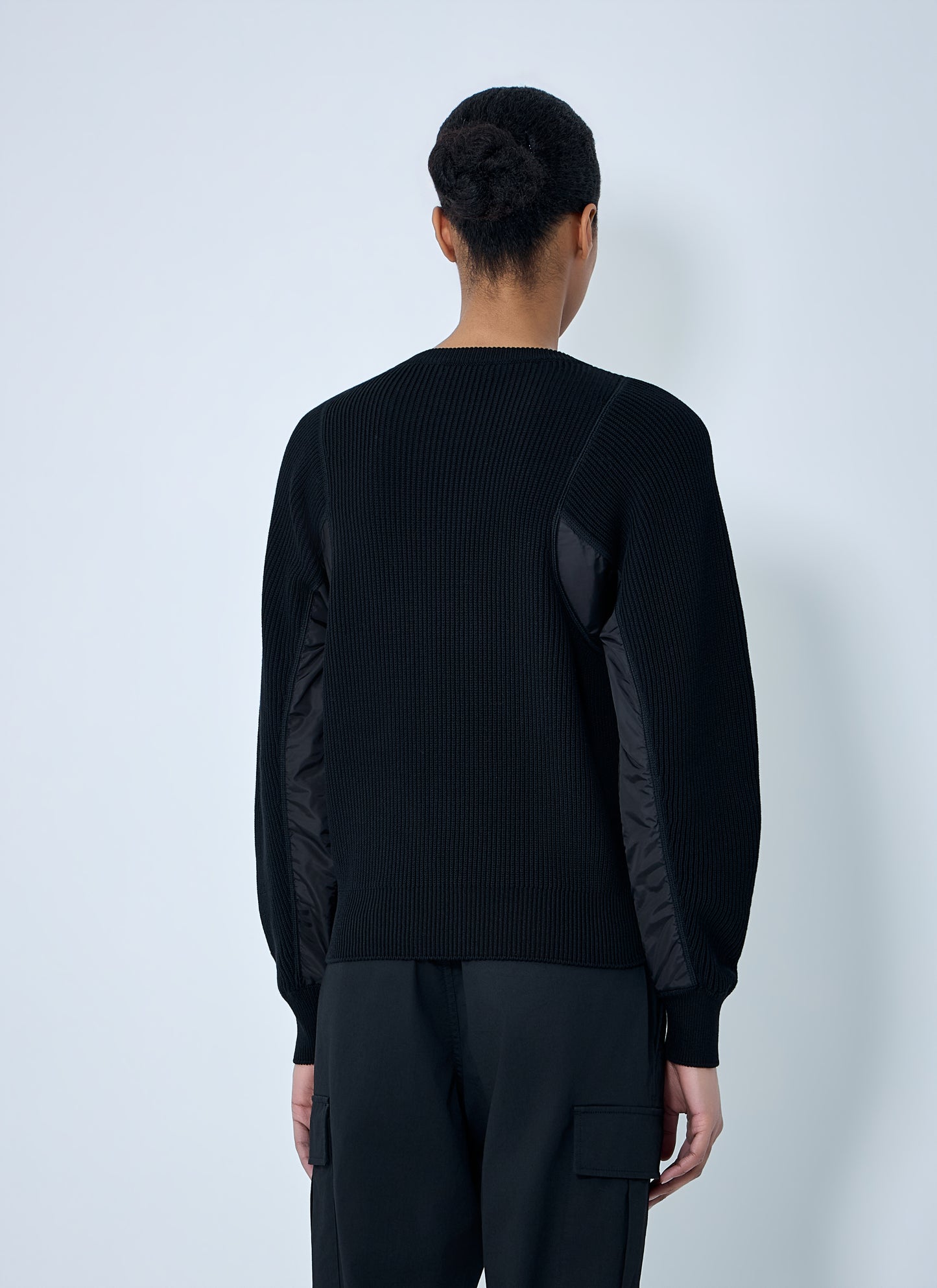 Moncler Women Ribbed Knit Sweater With Contrast Panels MONCLER